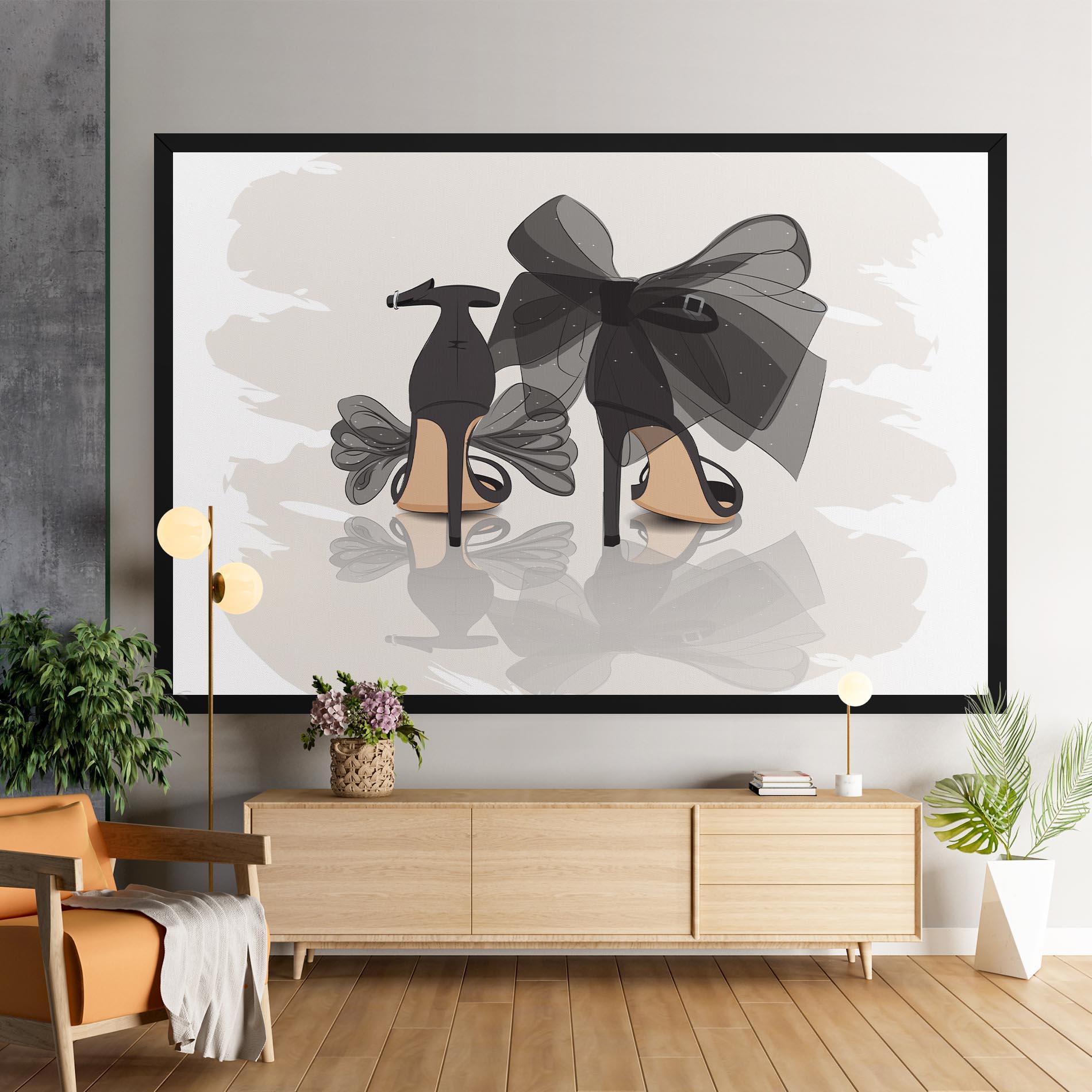 Vászonkép Black Bow Heels mockup 9