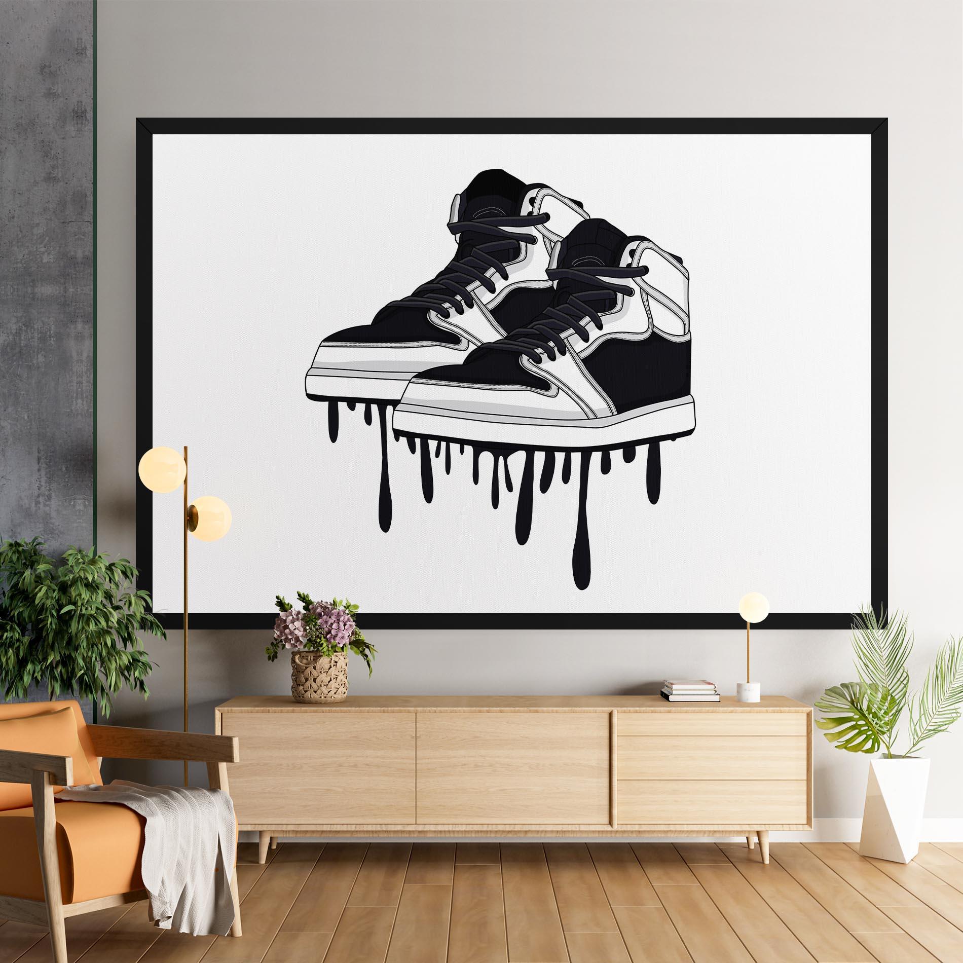 Vászonkép Black White Shoes mockup 9