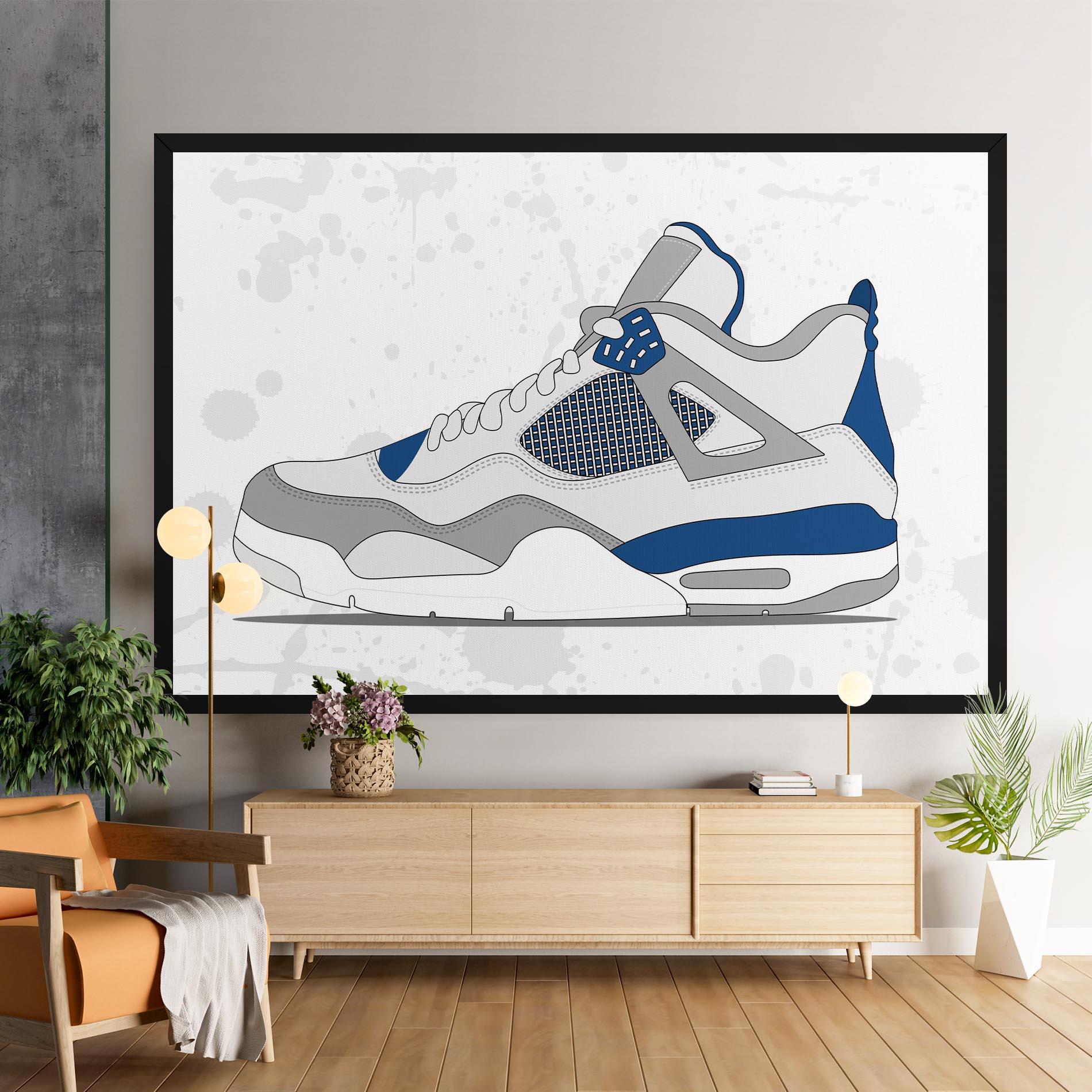 Vászonkép Blue Grey Sneakers mockup 9