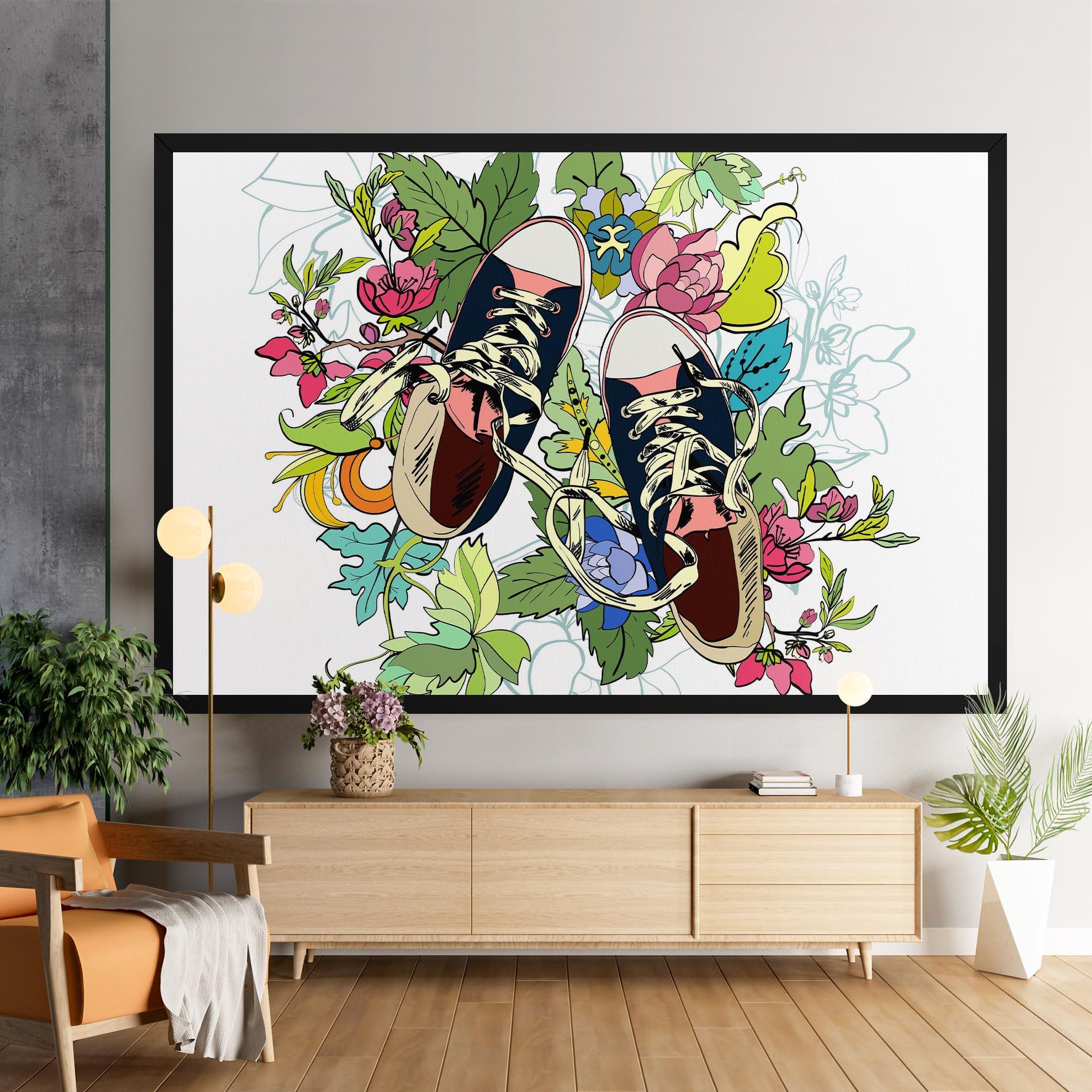 Vászonkép Flower Shoes mockup 9