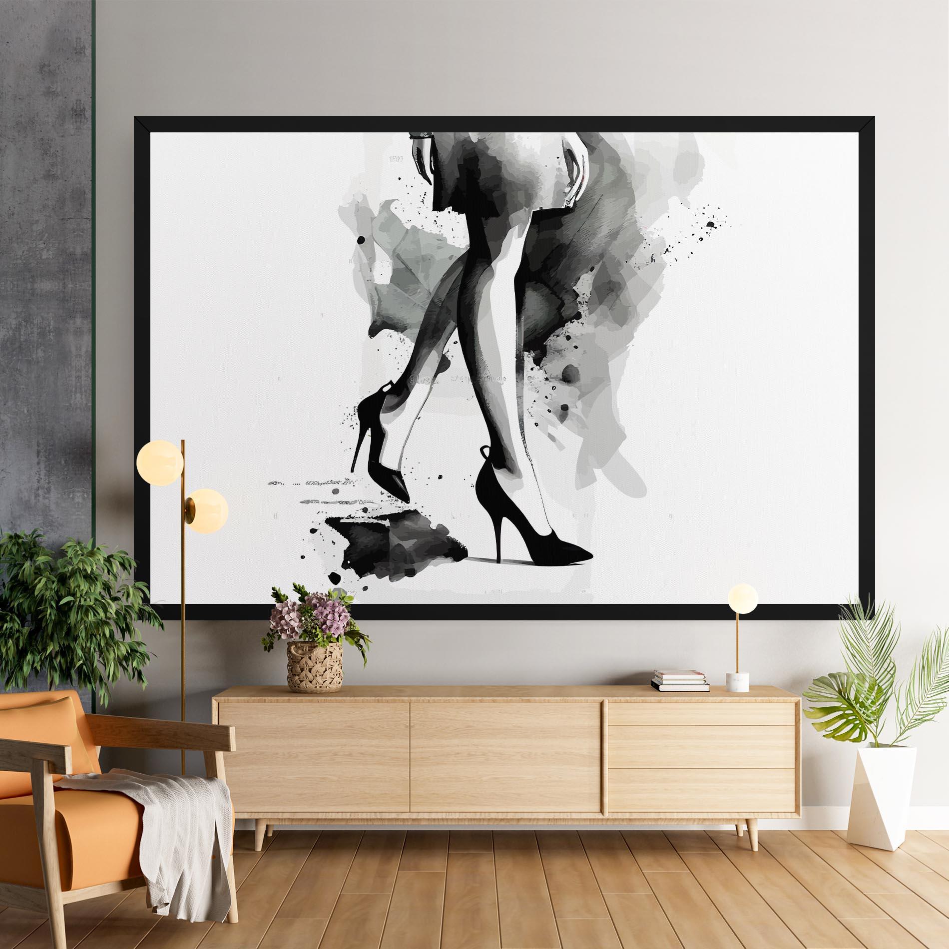 Vászonkép Watercolor Shoes mockup 9