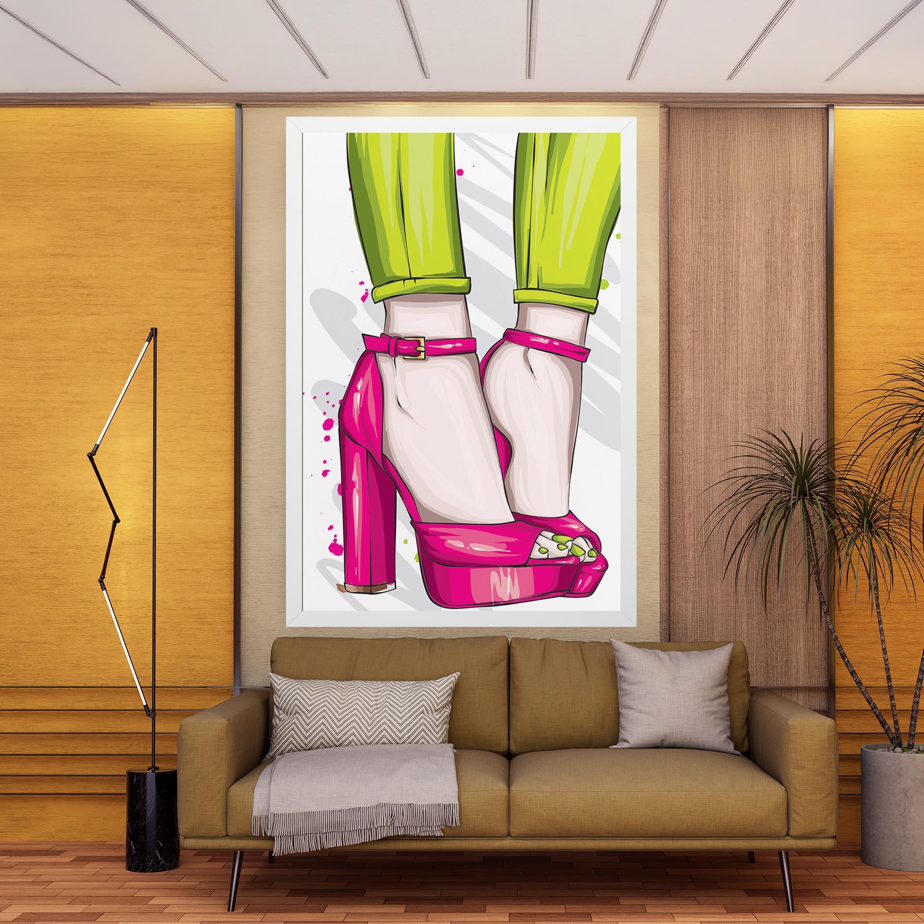 Vászonkép Green Nails mockup 9