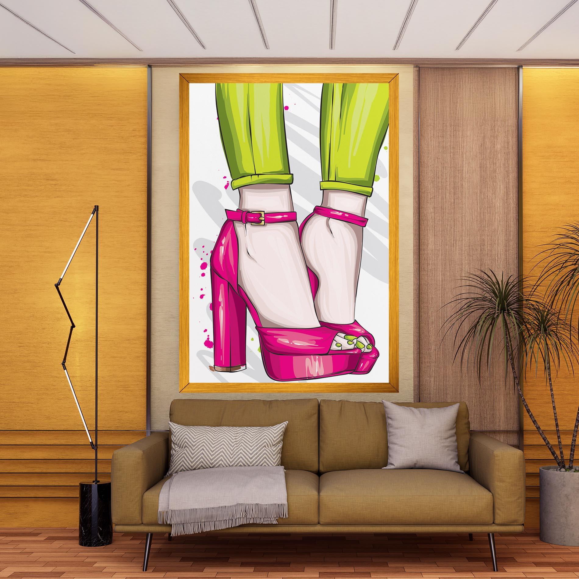 Vászonkép Green Nails mockup 9