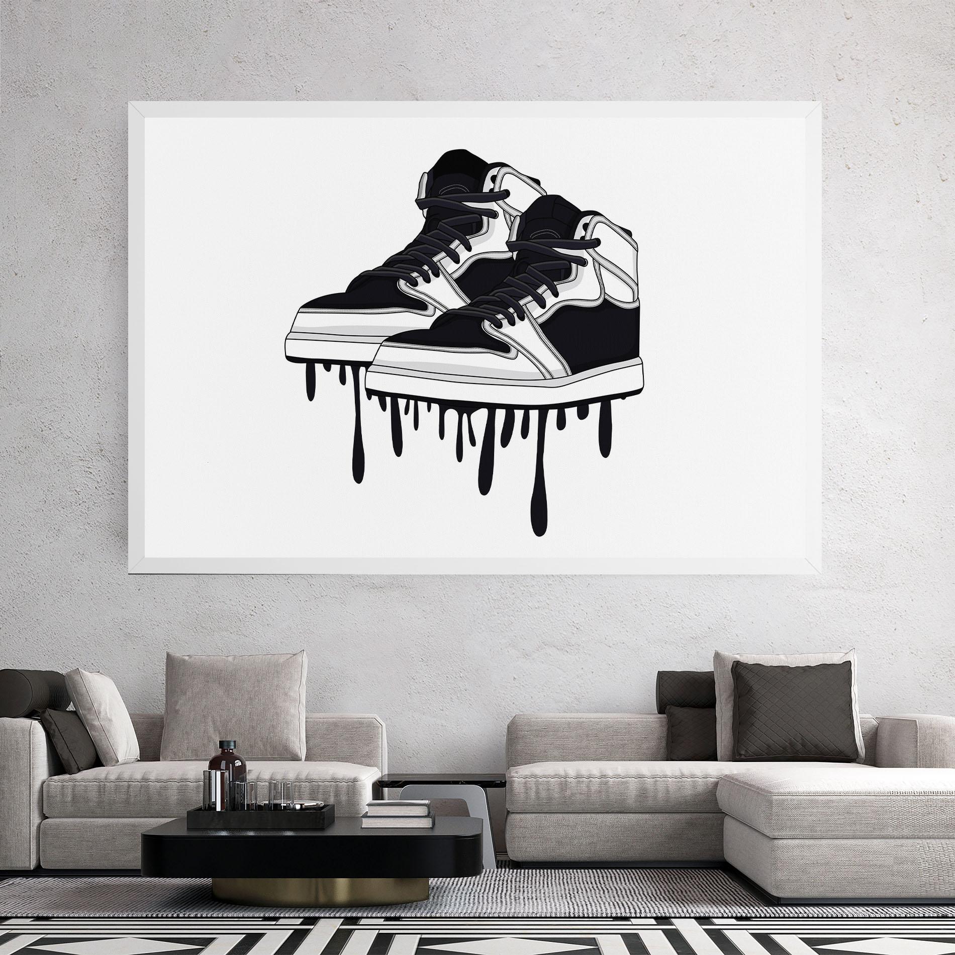Vászonkép Black White Shoes mockup 2