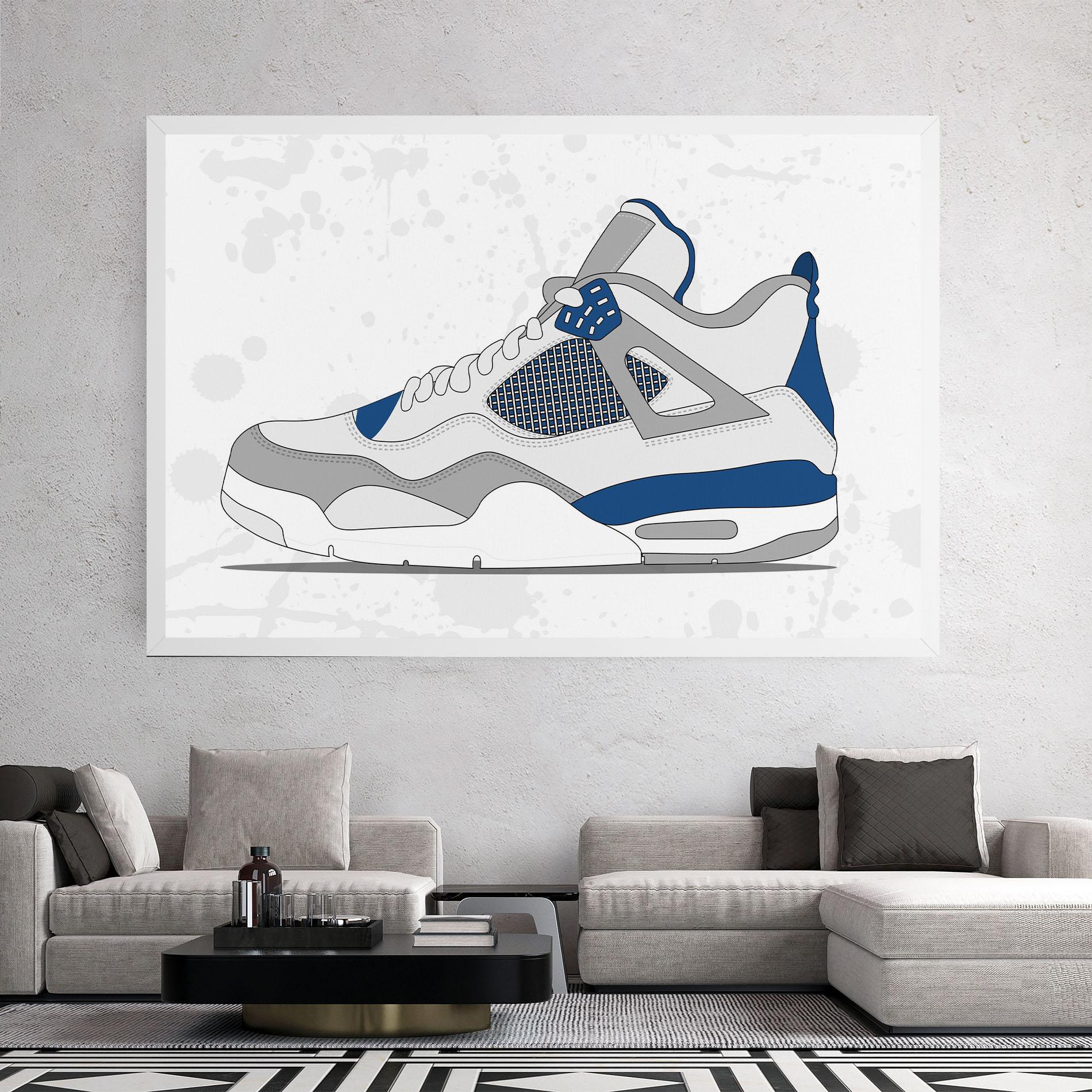 Vászonkép Blue Grey Sneakers mockup 2