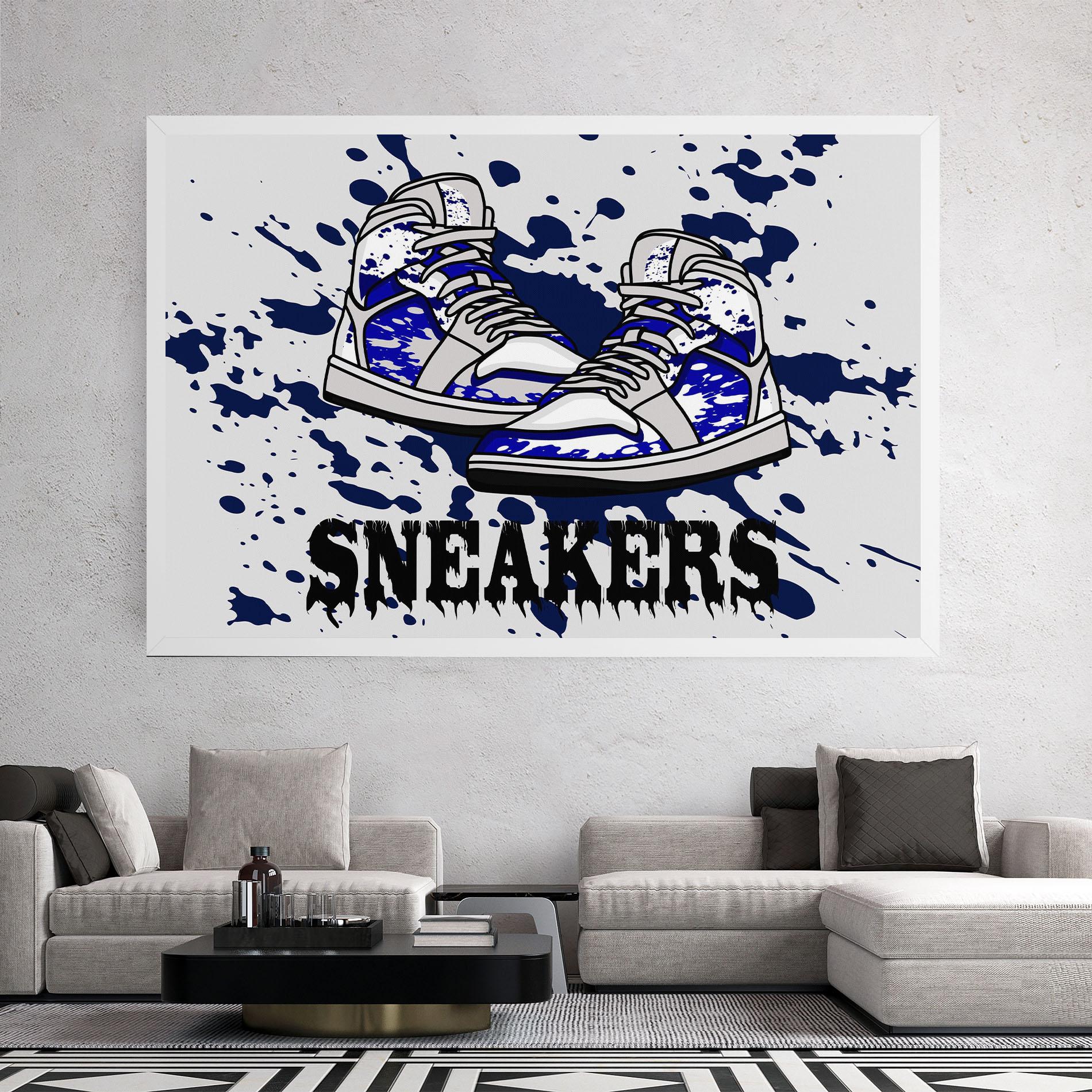 Vászonkép Dark Blue Sneakers mockup 2