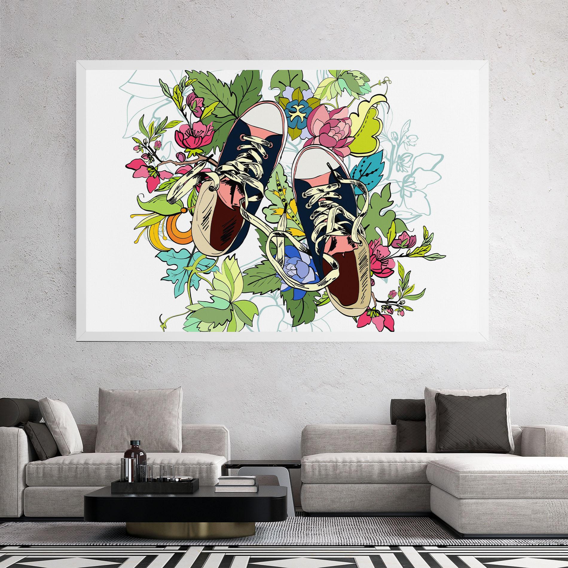 Vászonkép Flower Shoes mockup 2