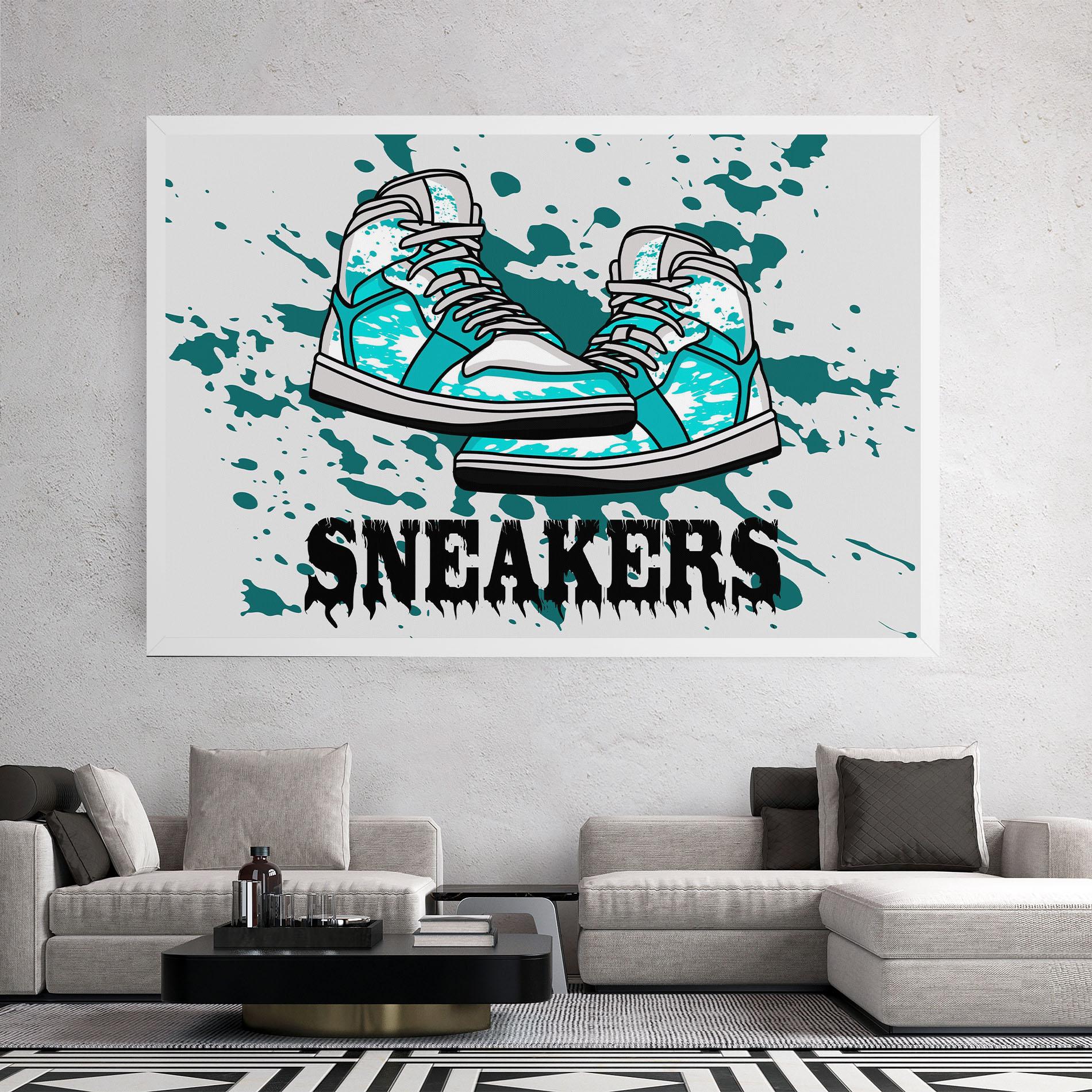 Vászonkép Light Blue Sneakers mockup 2