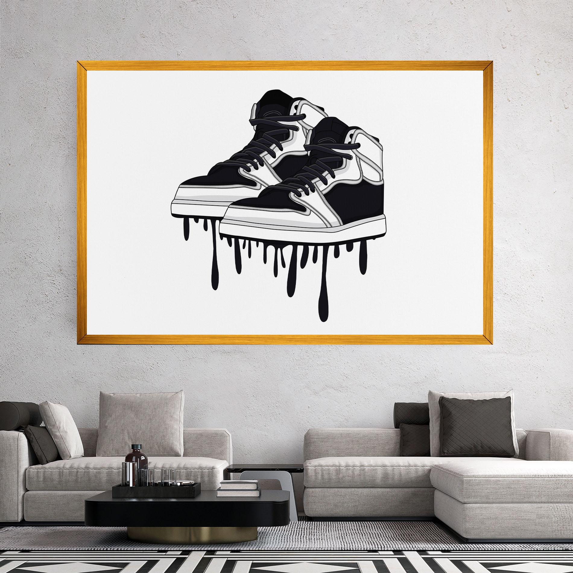 Vászonkép Black White Shoes mockup 2