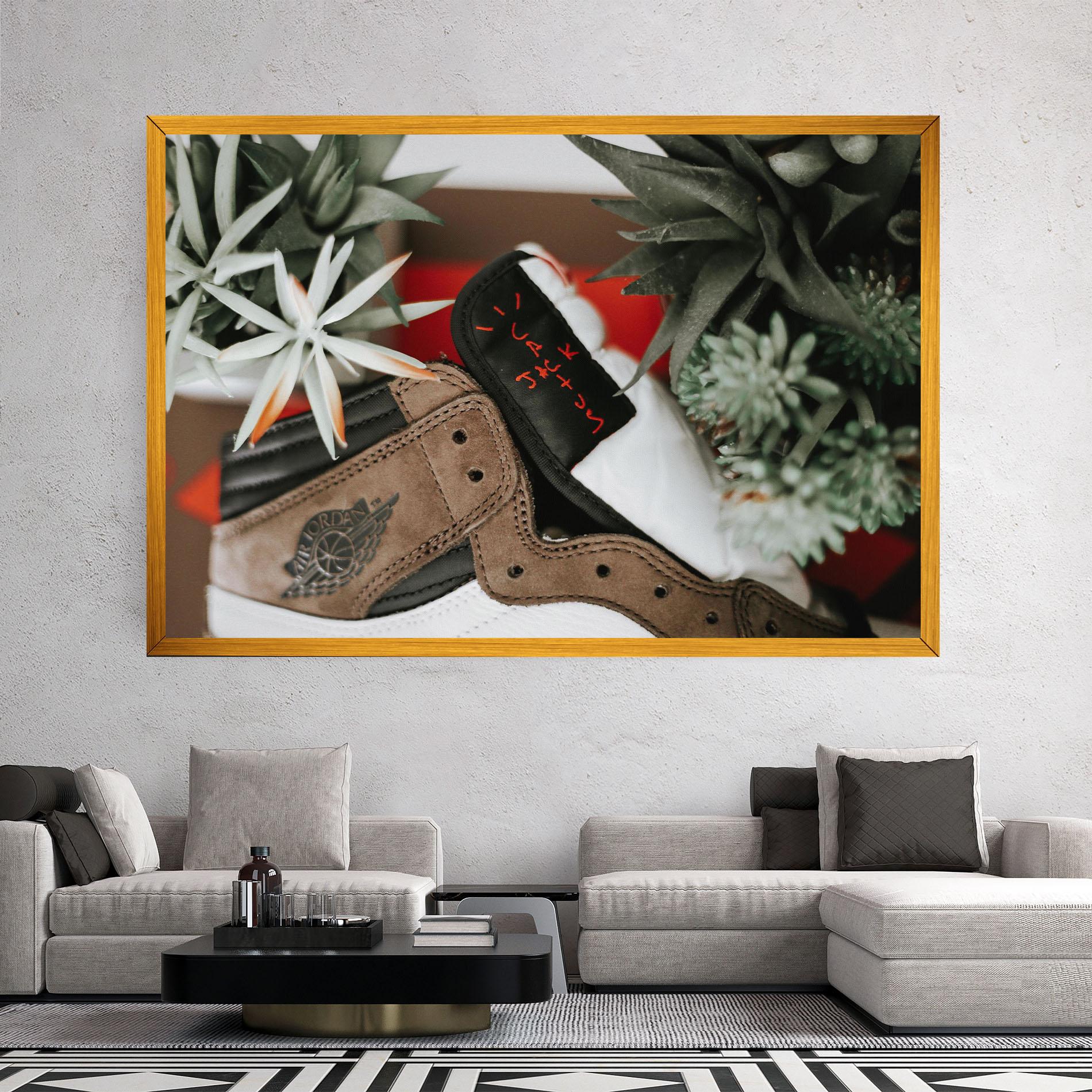 Vászonkép Brown Air Jordan mockup 2