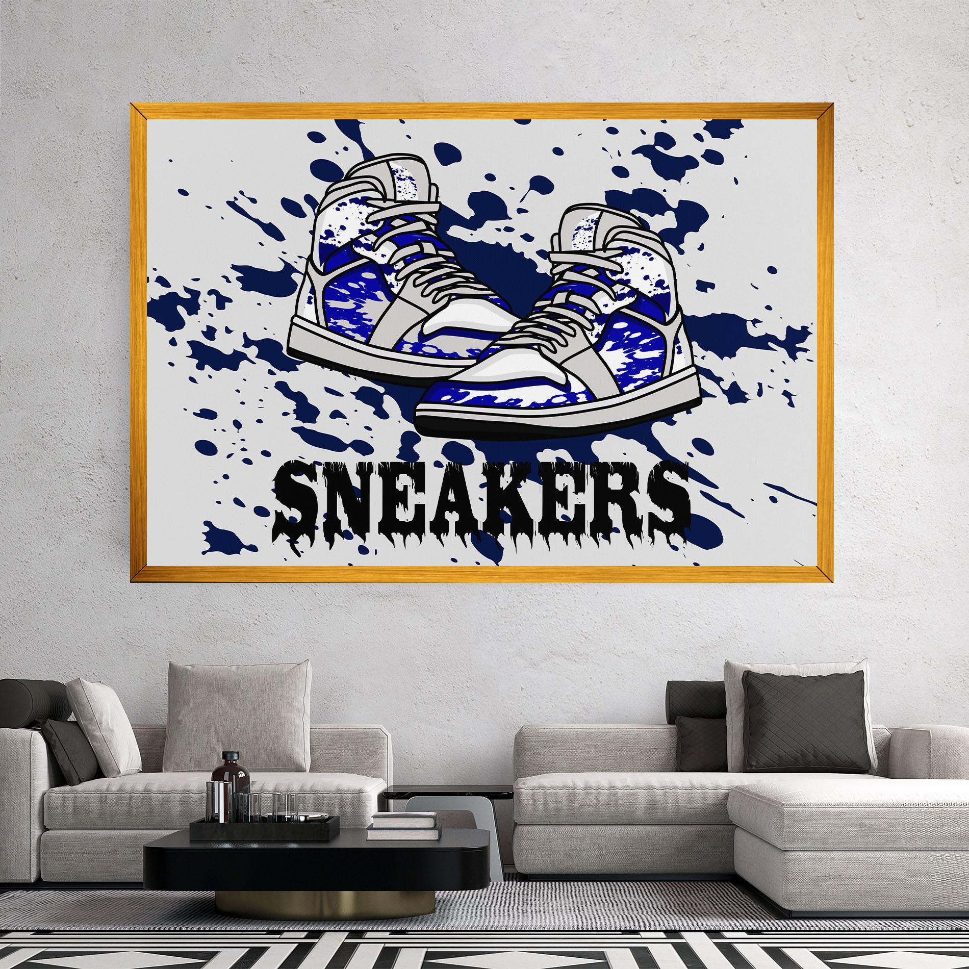 Vászonkép Dark Blue Sneakers mockup 2
