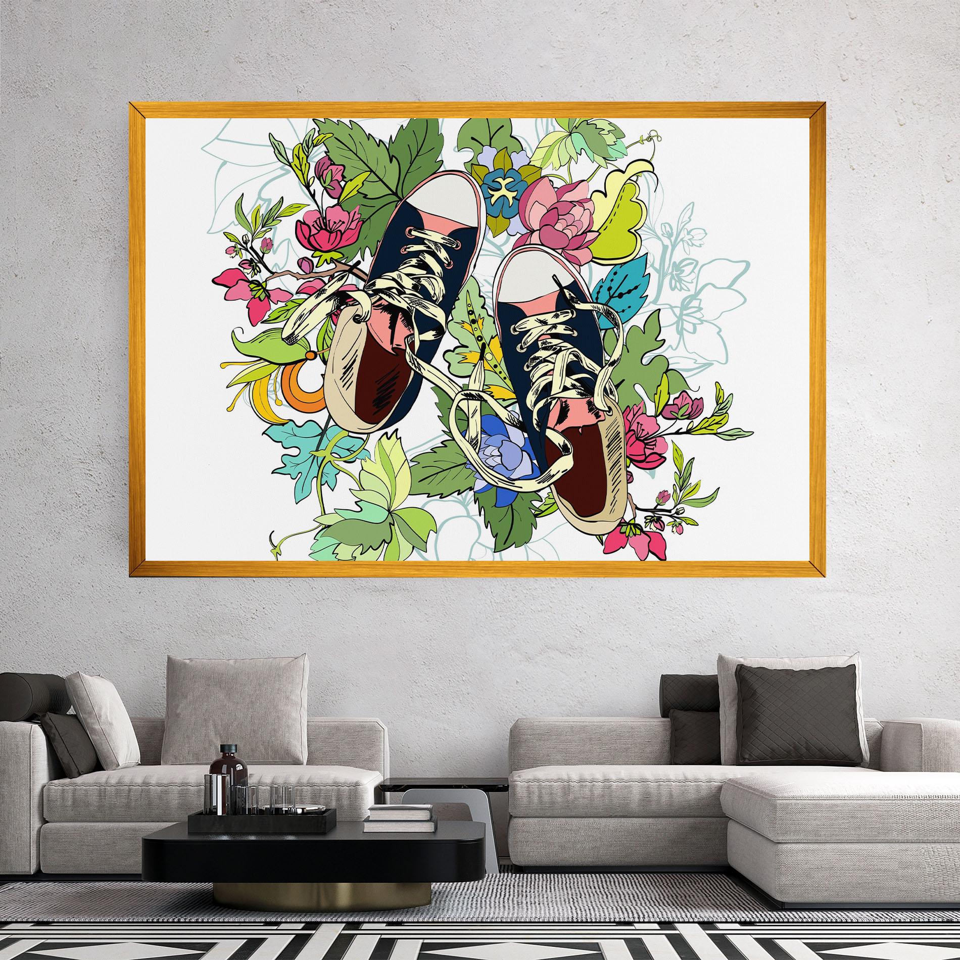 Vászonkép Flower Shoes mockup 2