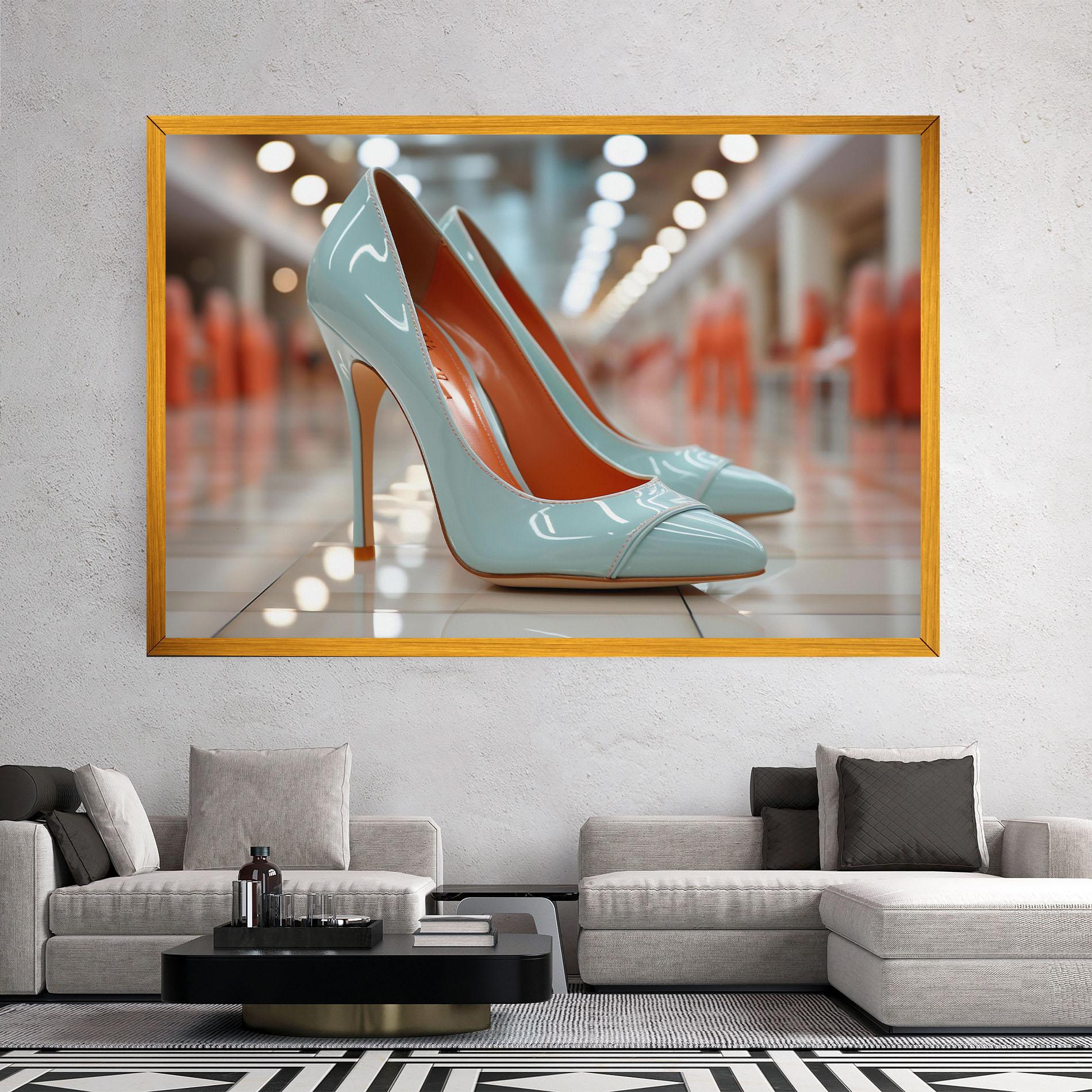 Vászonkép Light Blue Heels mockup 2