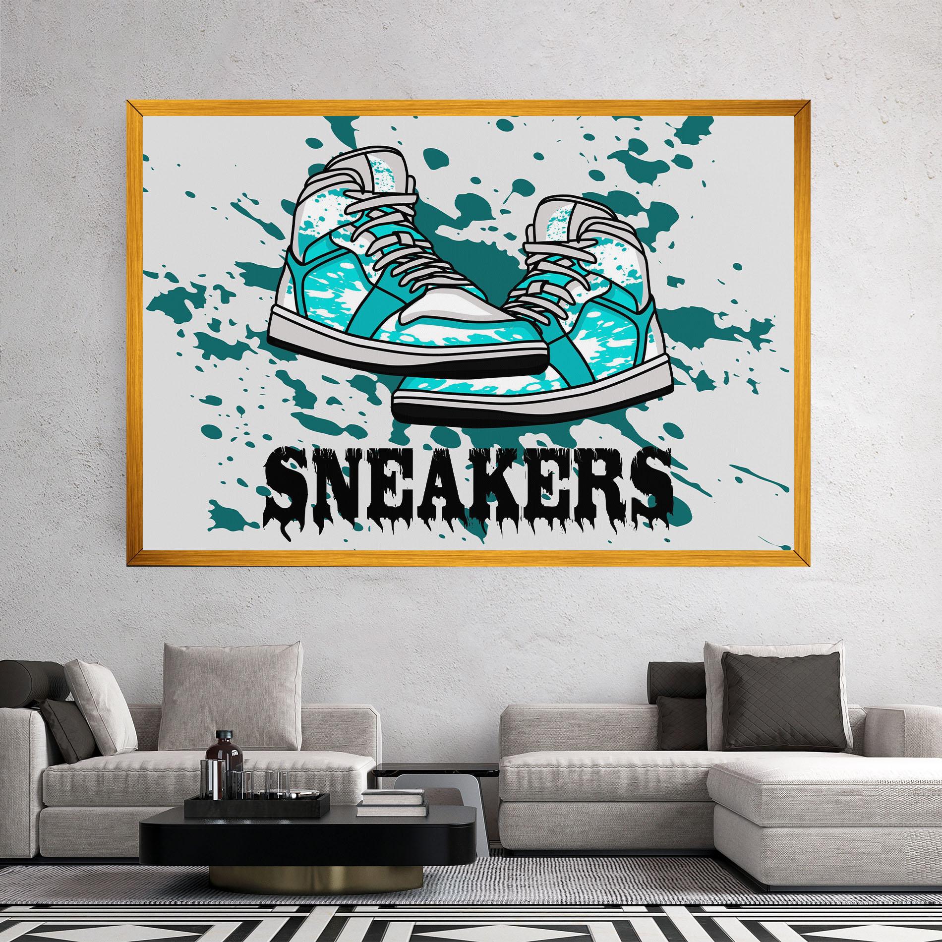 Vászonkép Light Blue Sneakers mockup 2