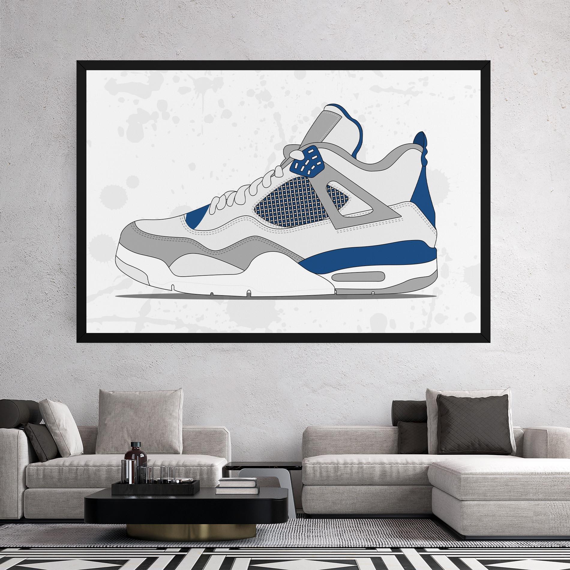 Vászonkép Blue Grey Sneakers mockup 2