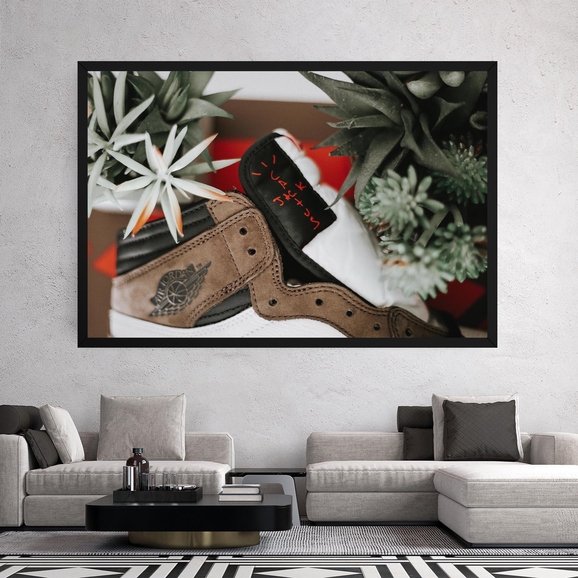 Vászonkép Brown Air Jordan mockup 2
