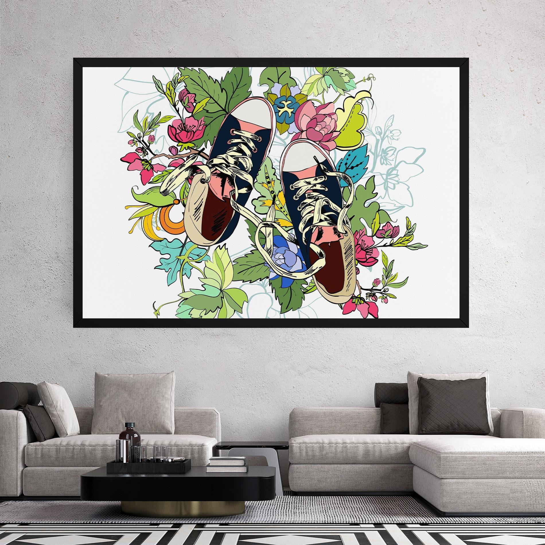 Vászonkép Flower Shoes mockup 2