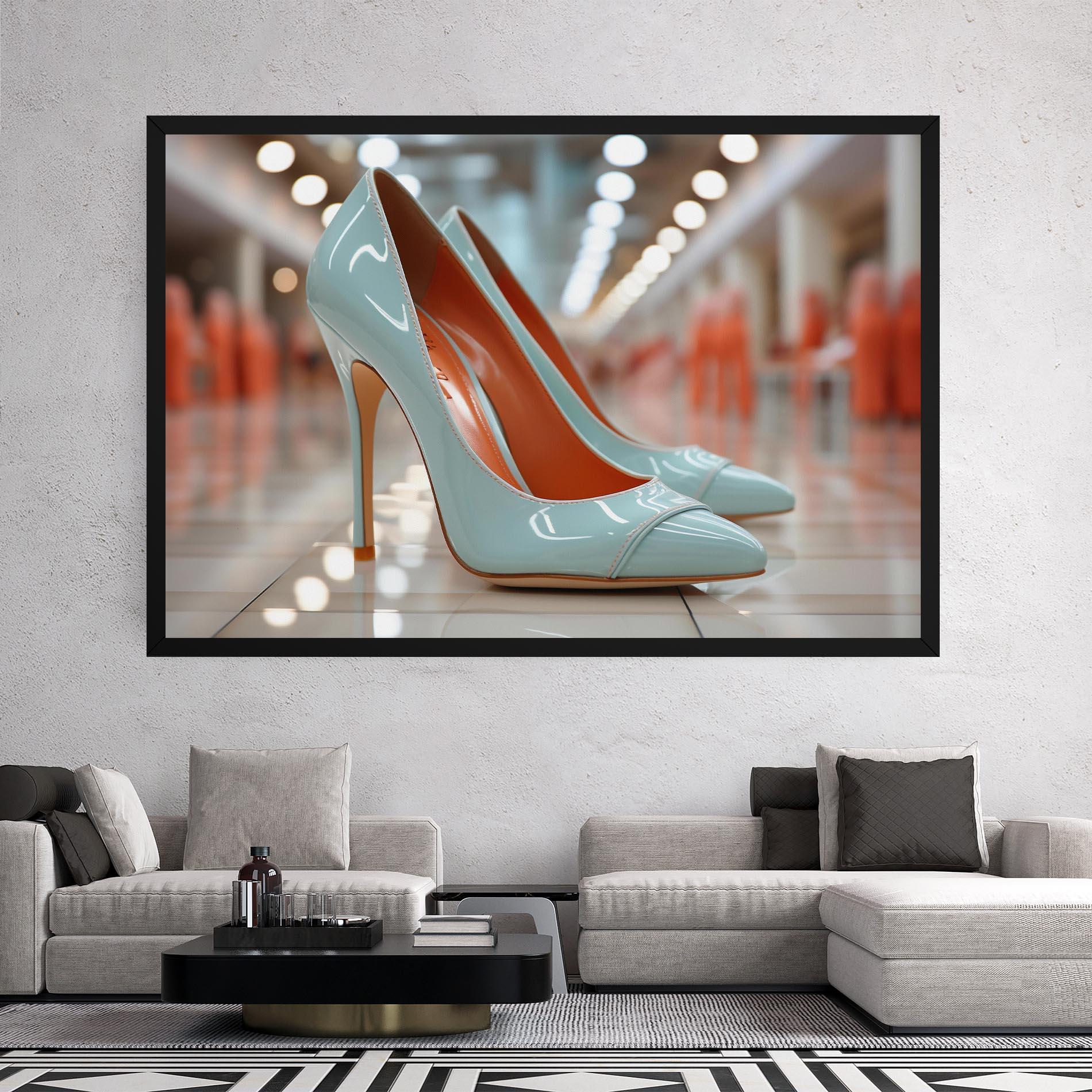 Vászonkép Light Blue Heels mockup 2