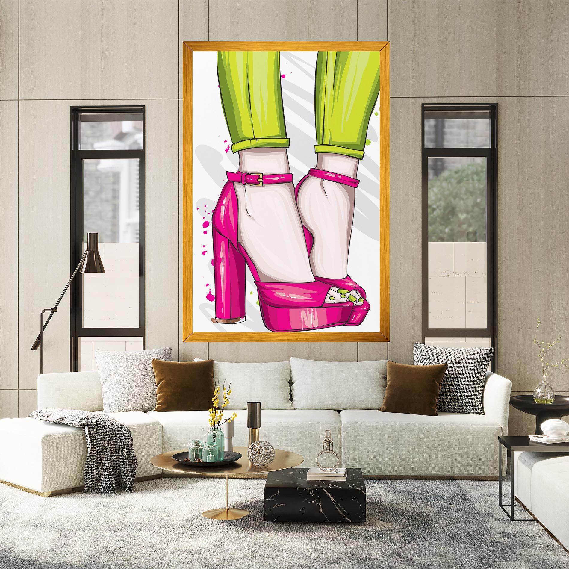 Vászonkép Green Nails mockup 2