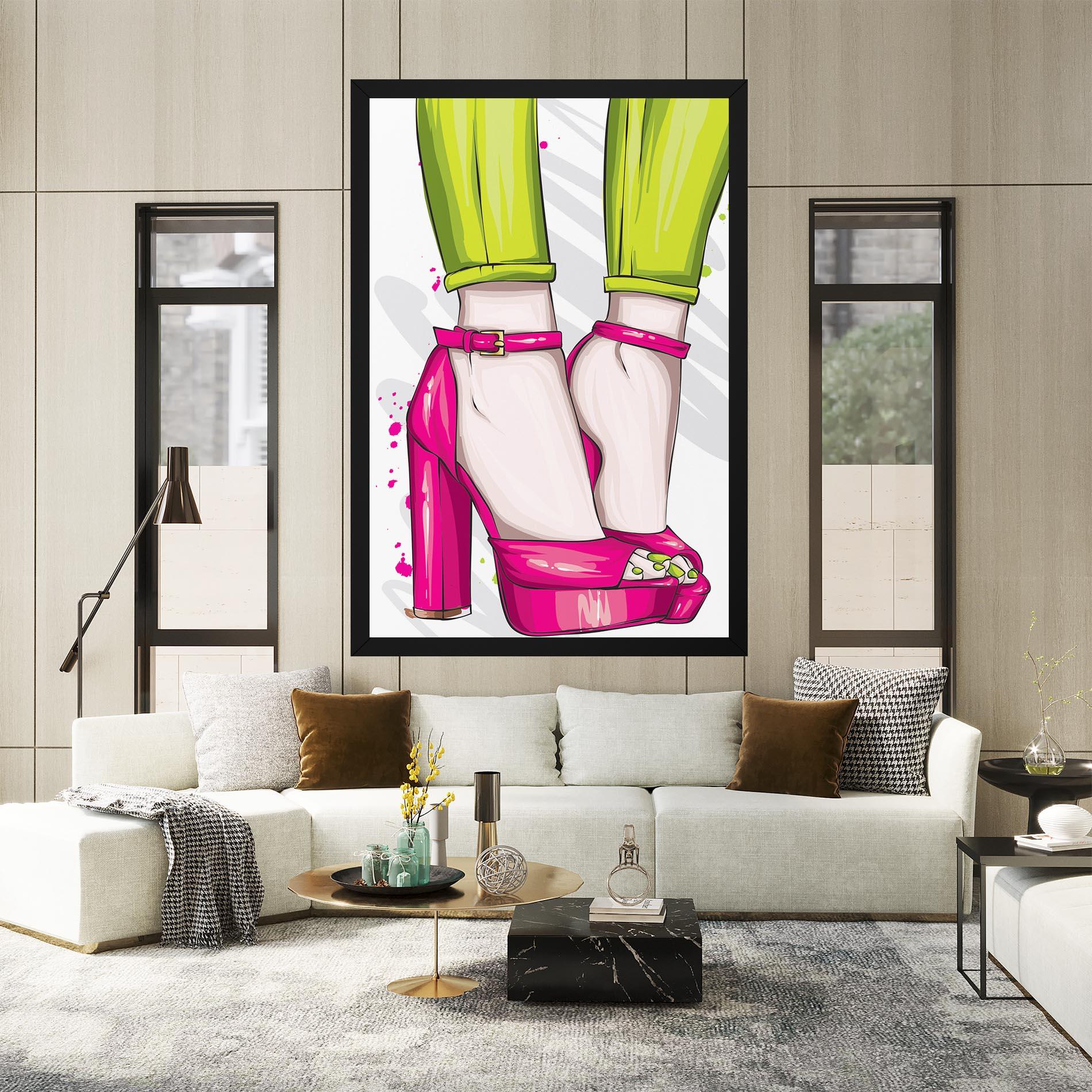 Vászonkép Green Nails mockup 2