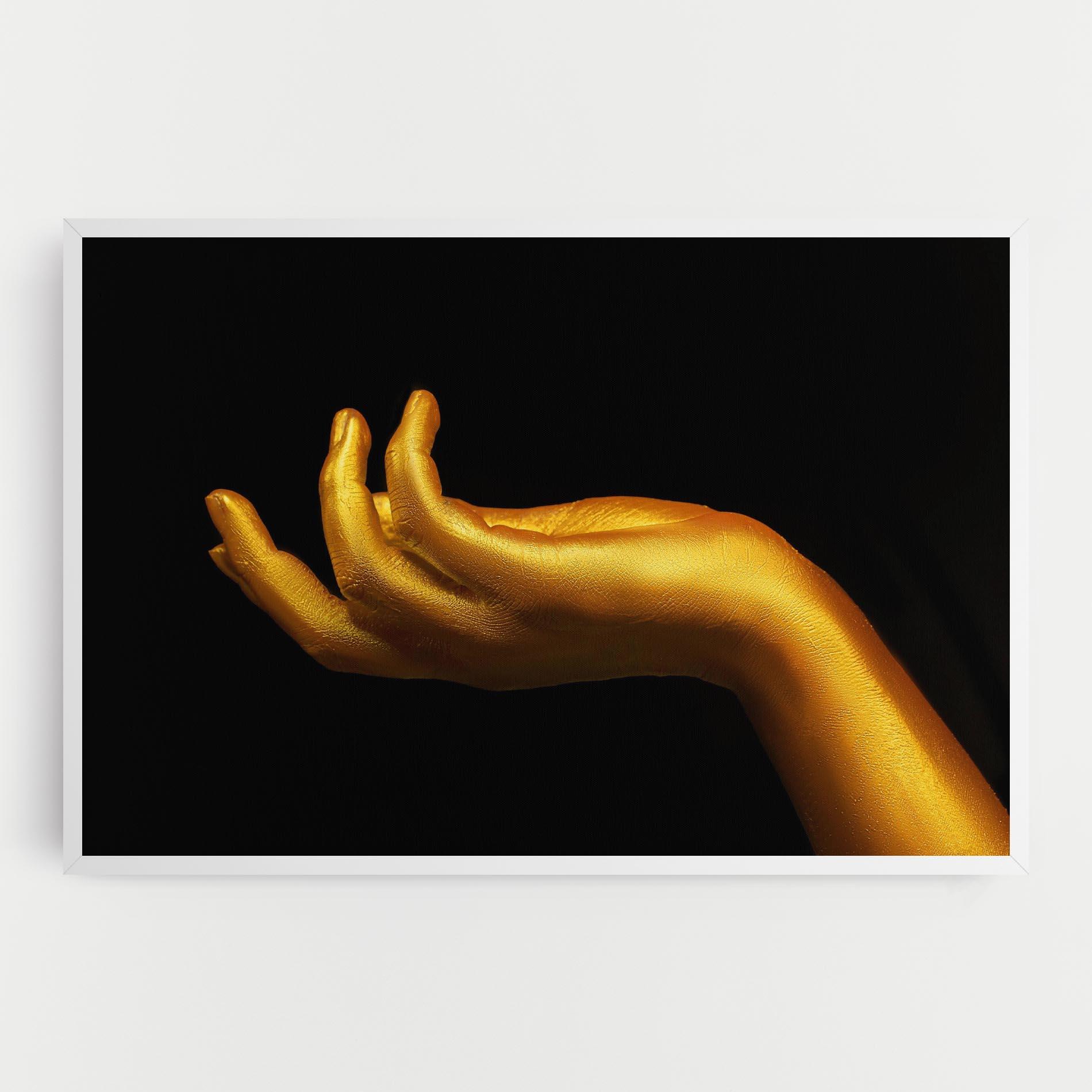 Vászonkép Strong Gold Hand mockup 0