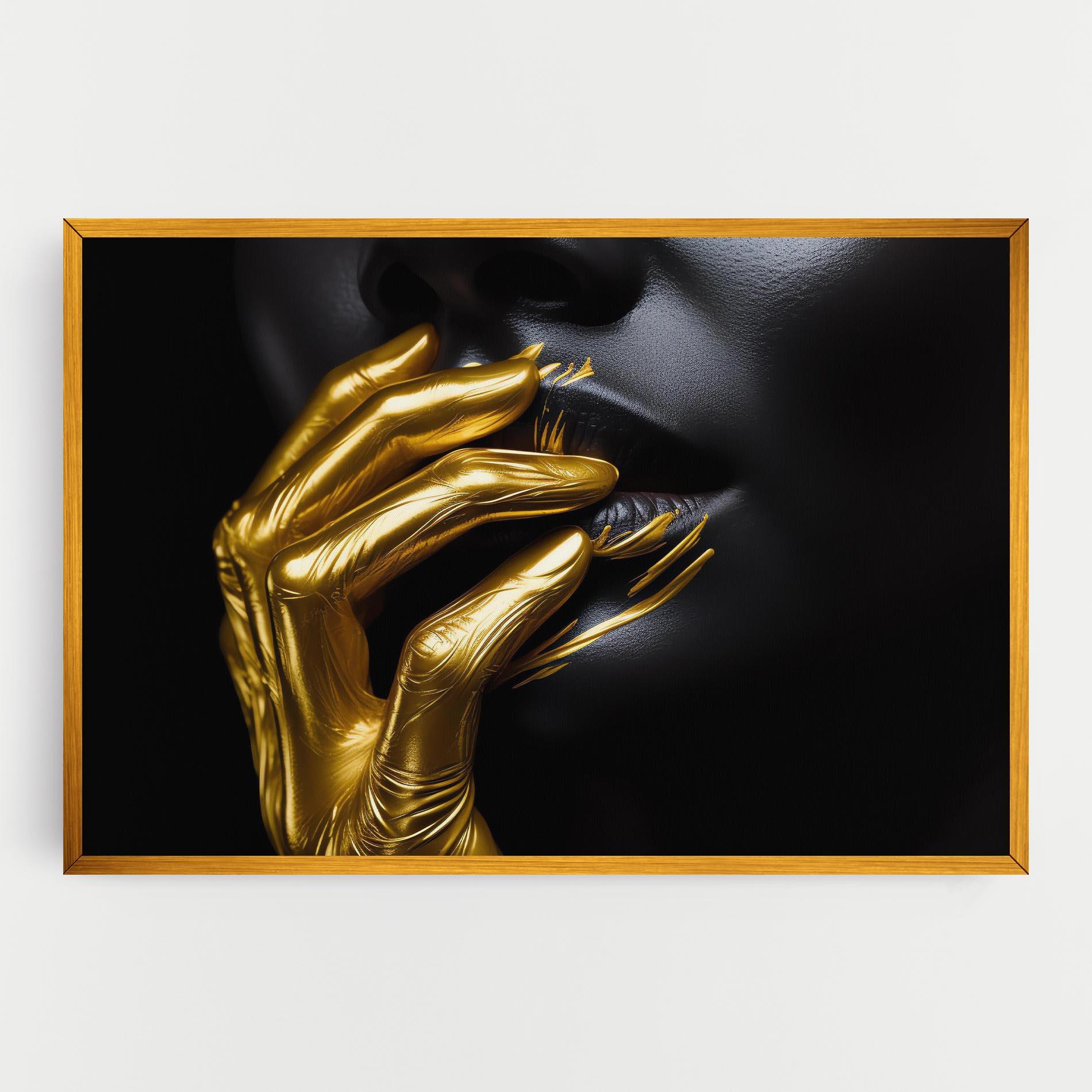 Vászonkép Gold Small Hand mockup 0