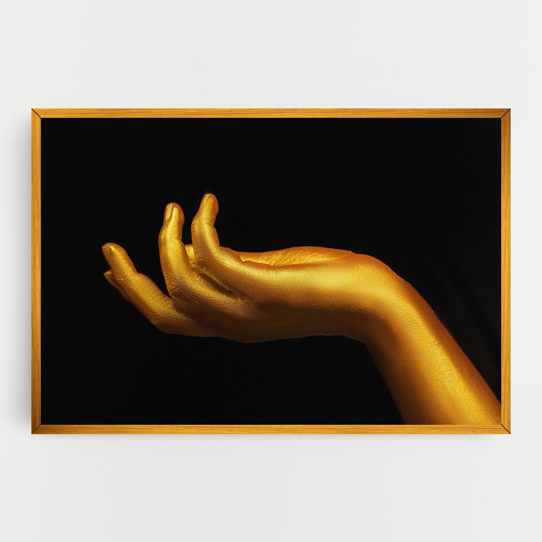 Vászonkép Strong Gold Hand mockup 0