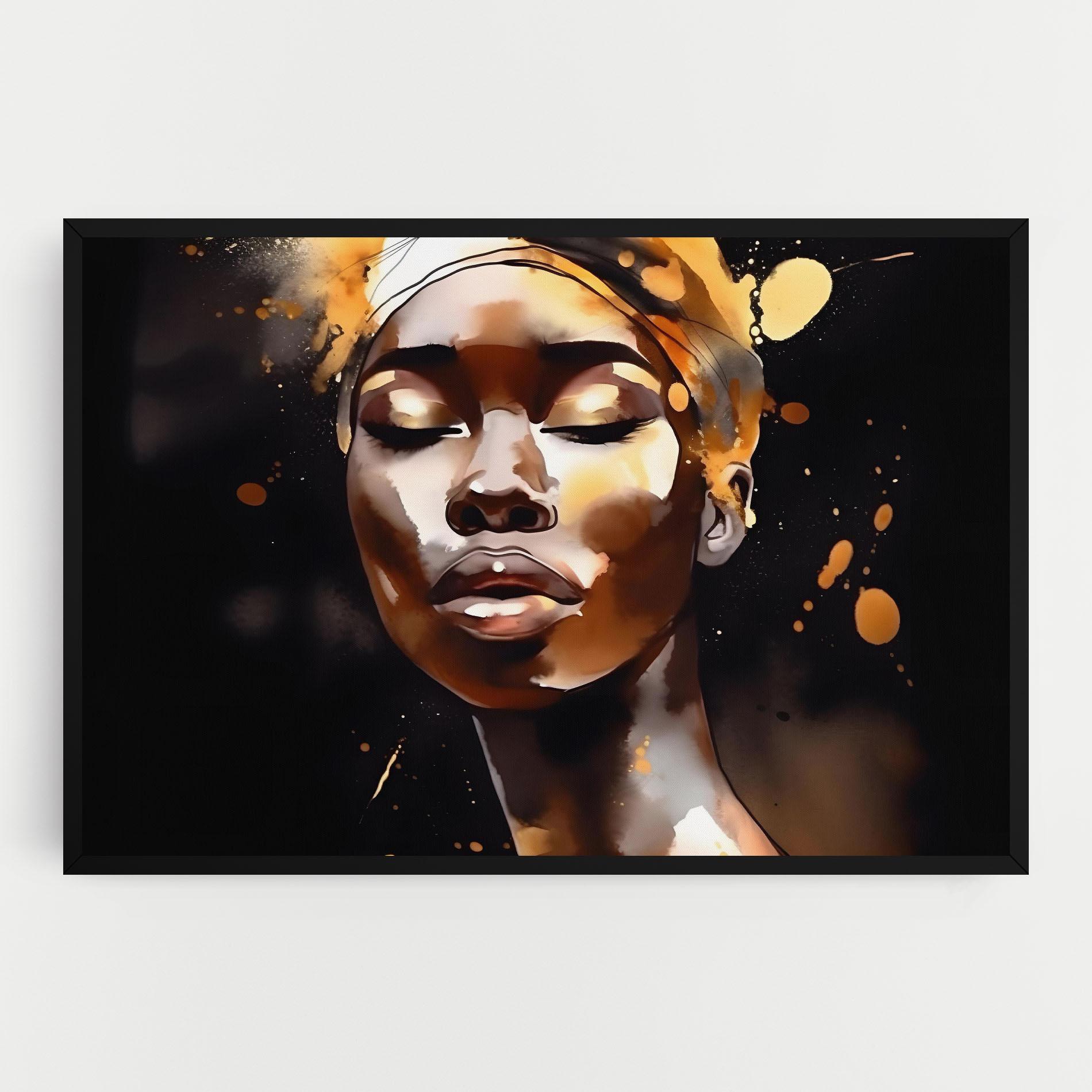 Vászonkép Abstract Gold Woman mockup 0