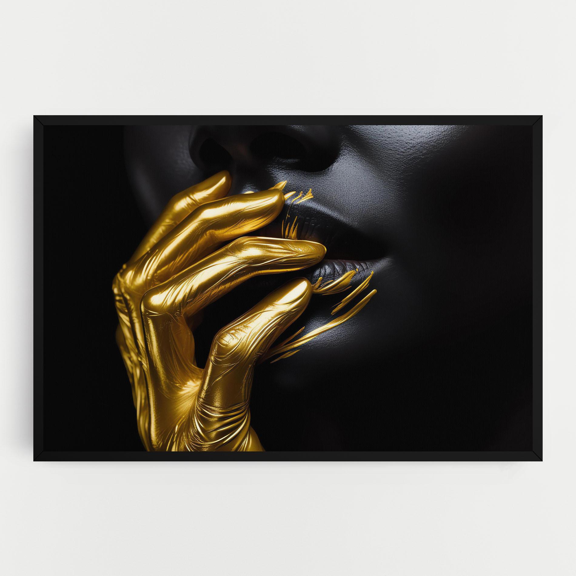 Vászonkép Gold Small Hand mockup 0
