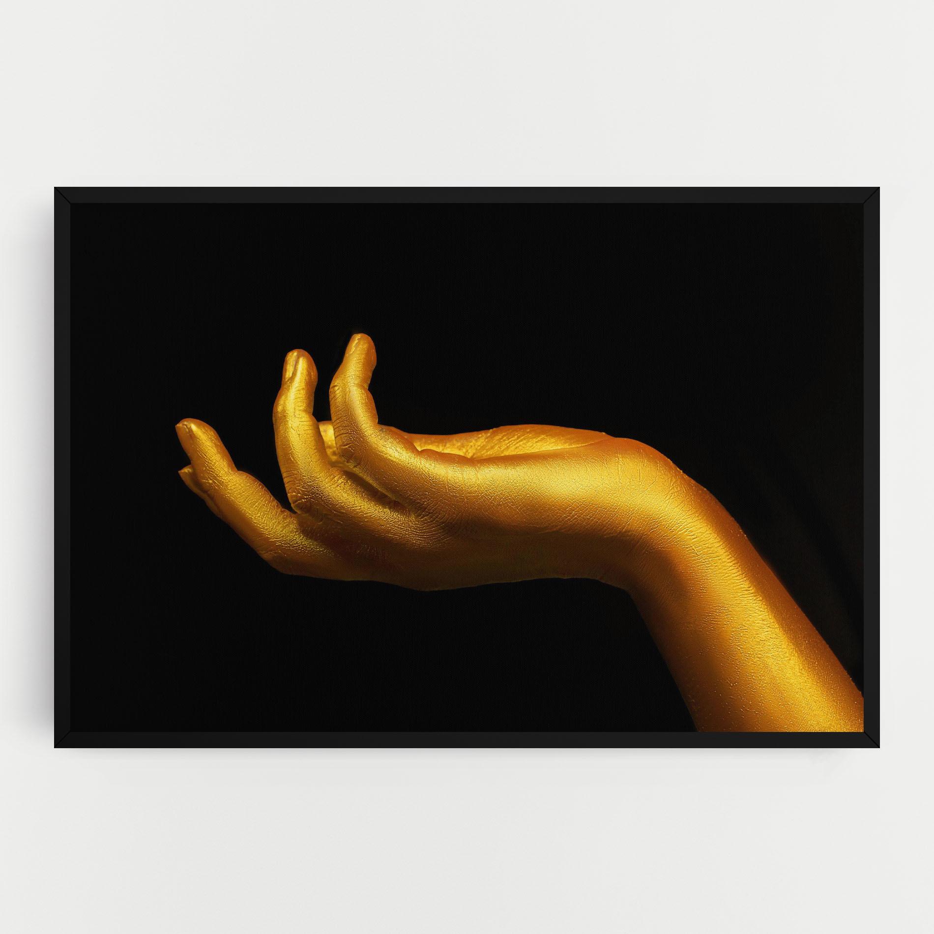 Vászonkép Strong Gold Hand mockup 0