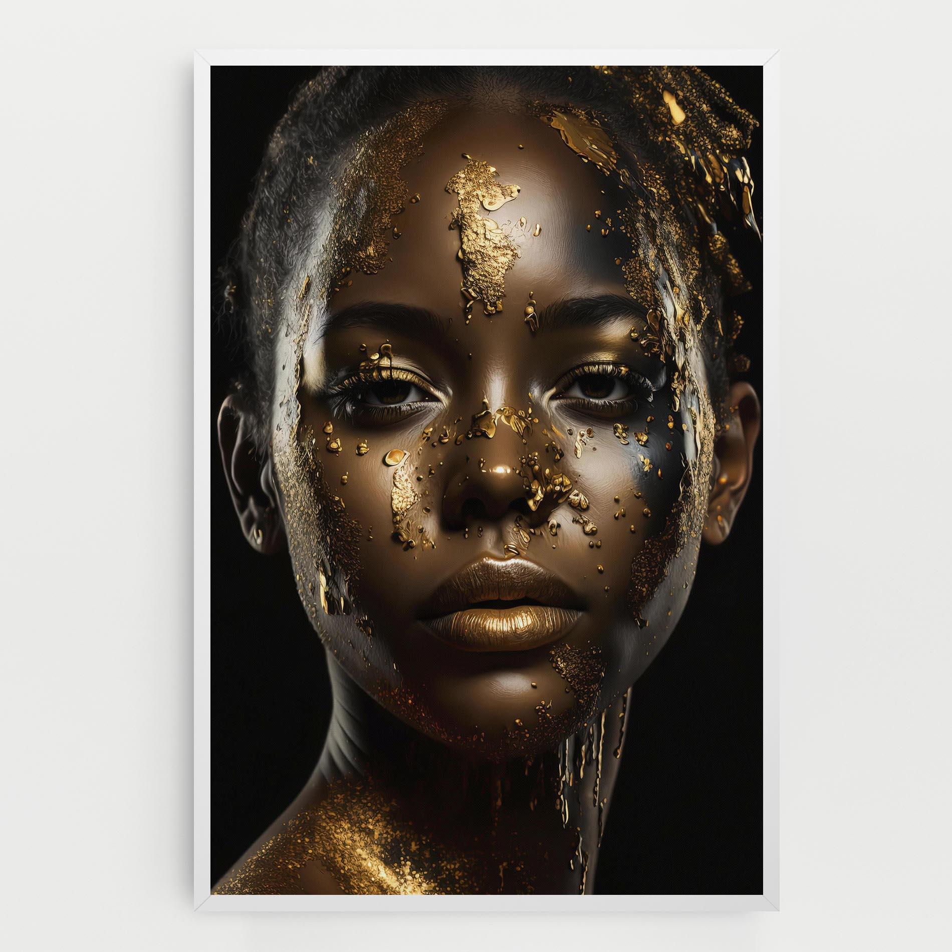 Vászonkép Attractive Gold Woman mockup 0