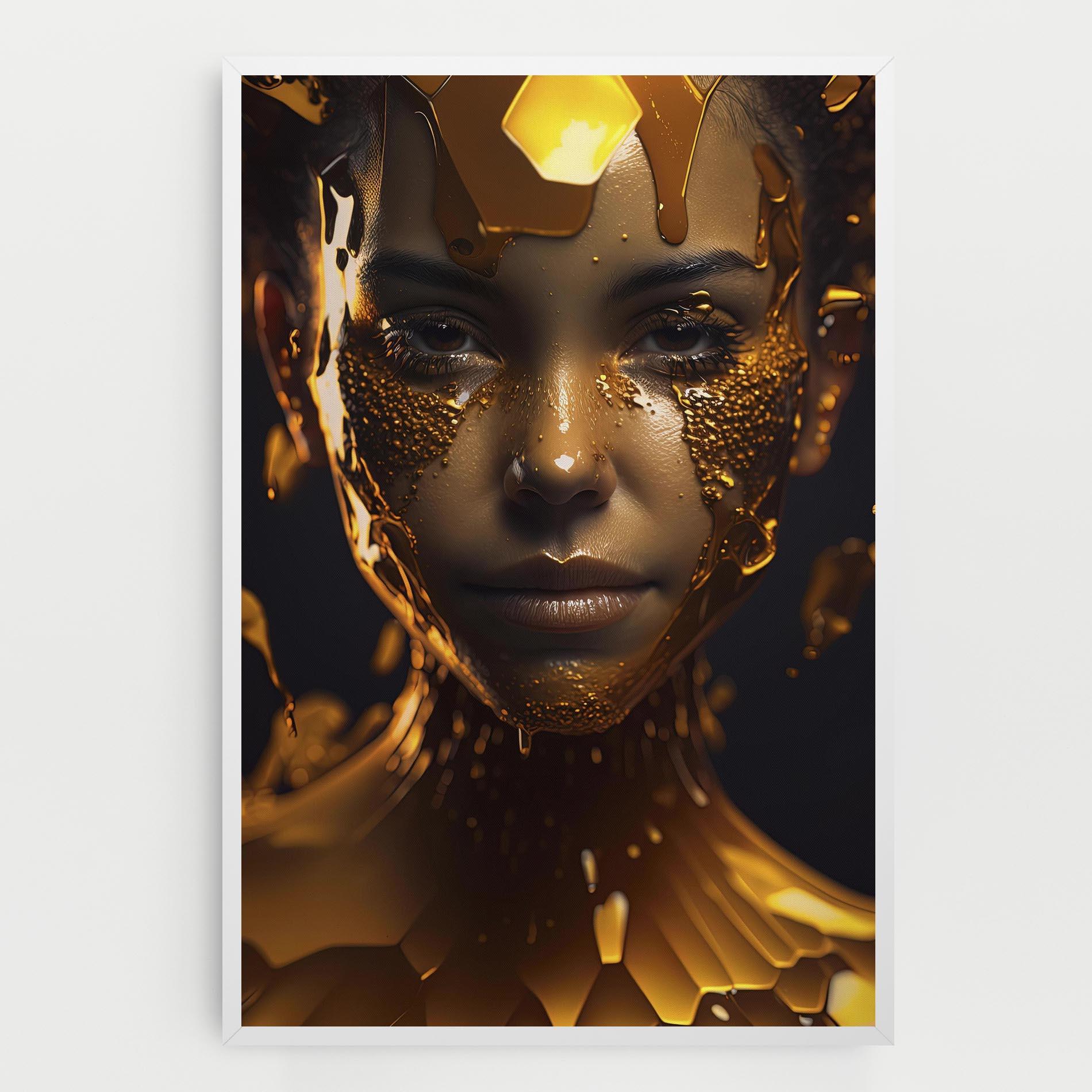 Vászonkép Gold Honeycomb Girl mockup 0