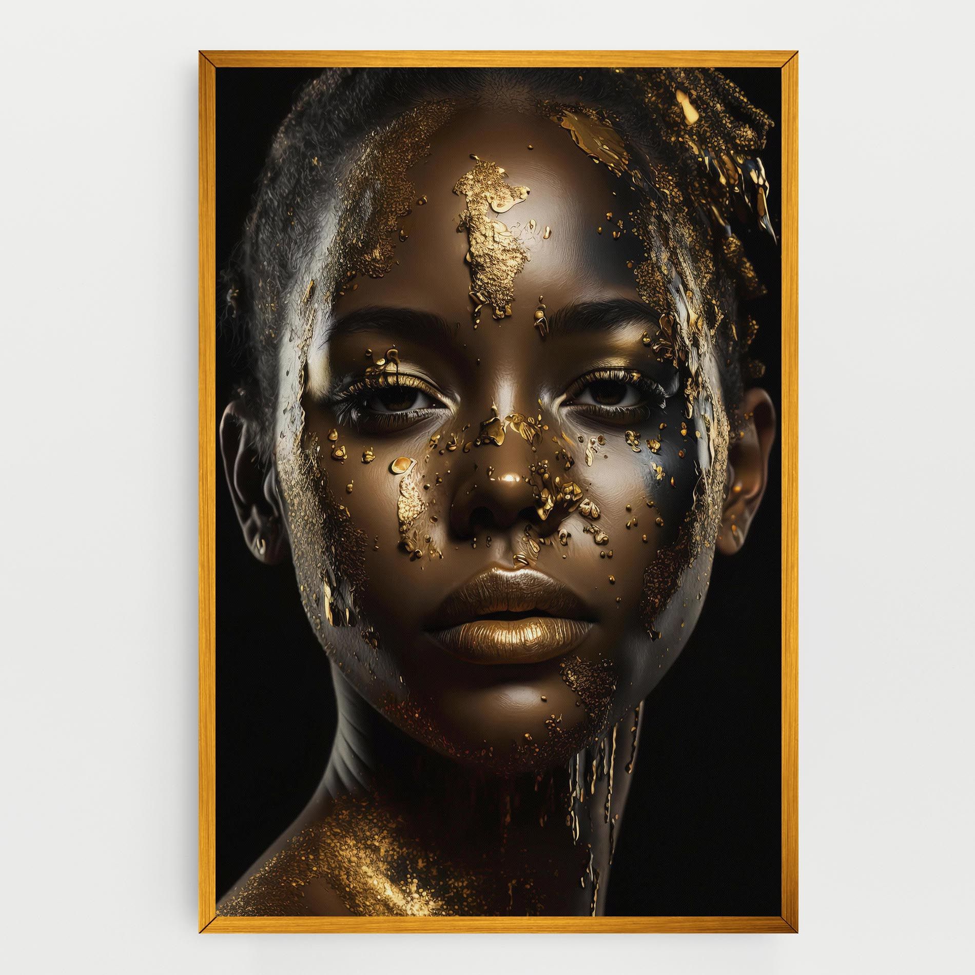 Attractive Gold Woman mockup 0