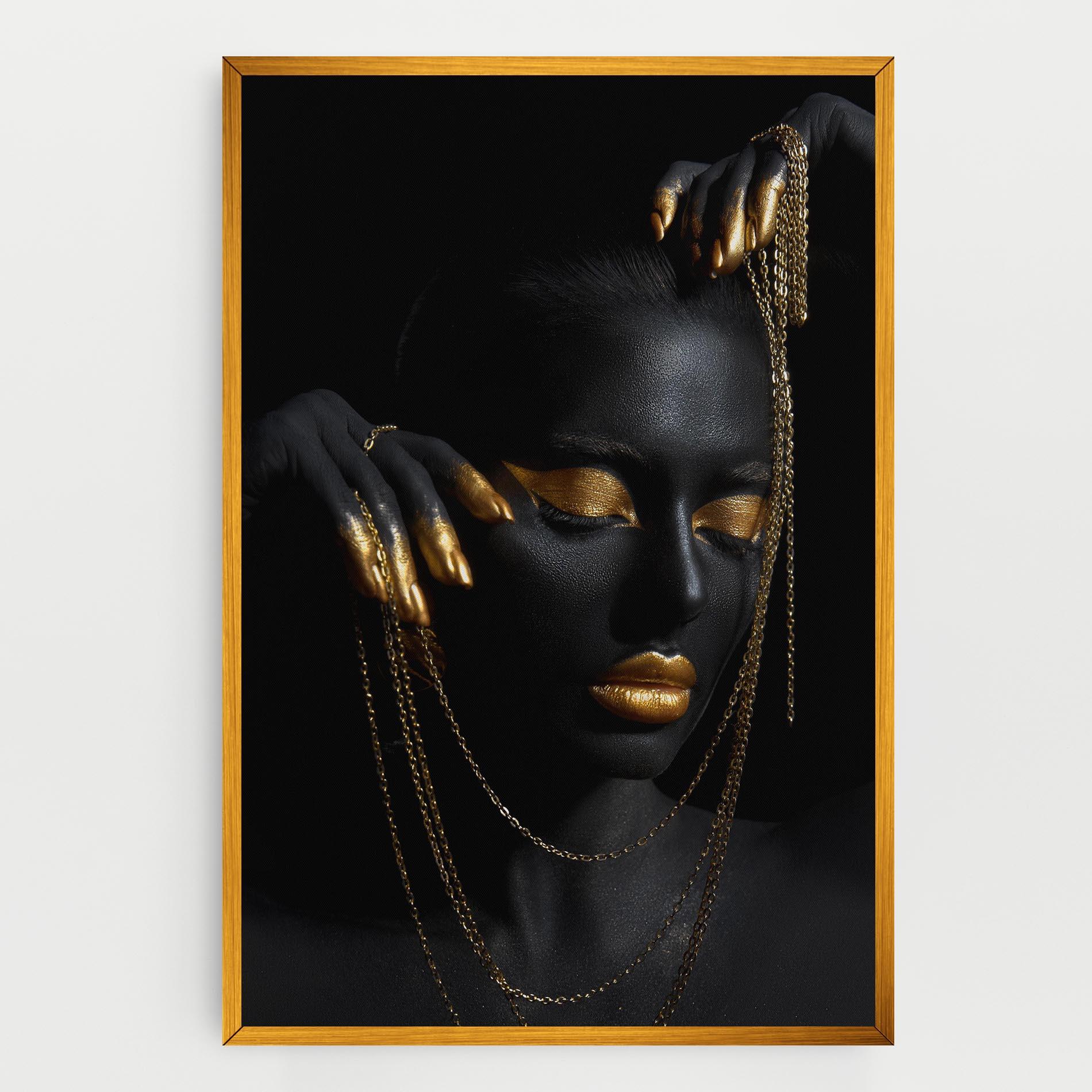 Vászonkép Gold Black Skin mockup 0