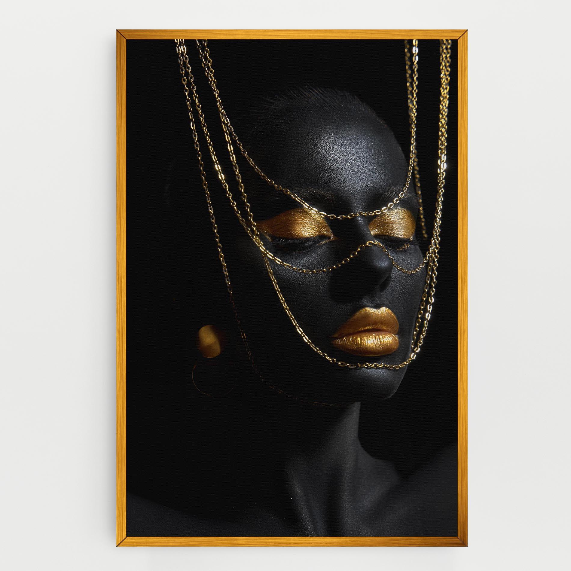 Vászonkép Gold Chain Girl mockup 0