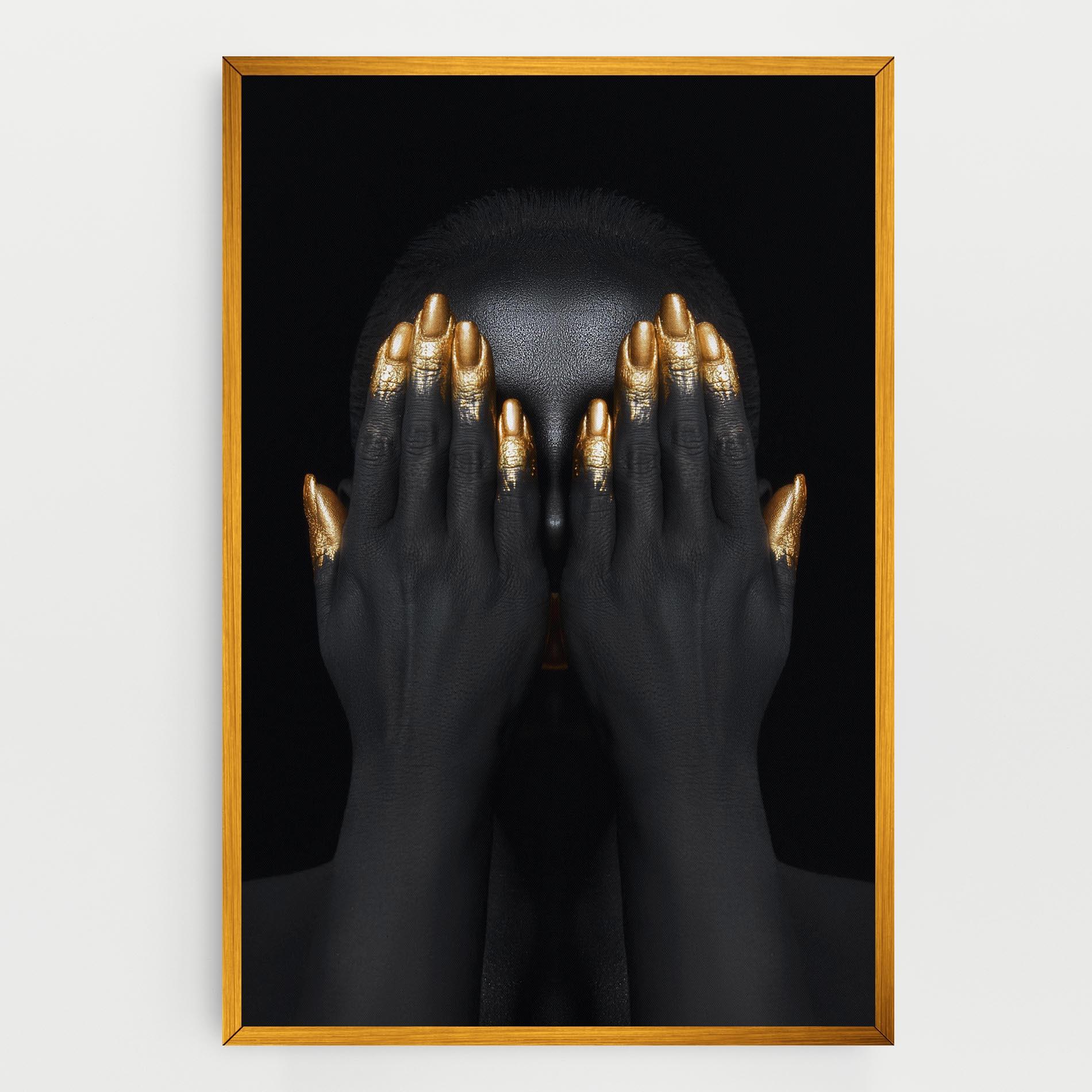 Vászonkép Gold Fingertips Chain mockup 0