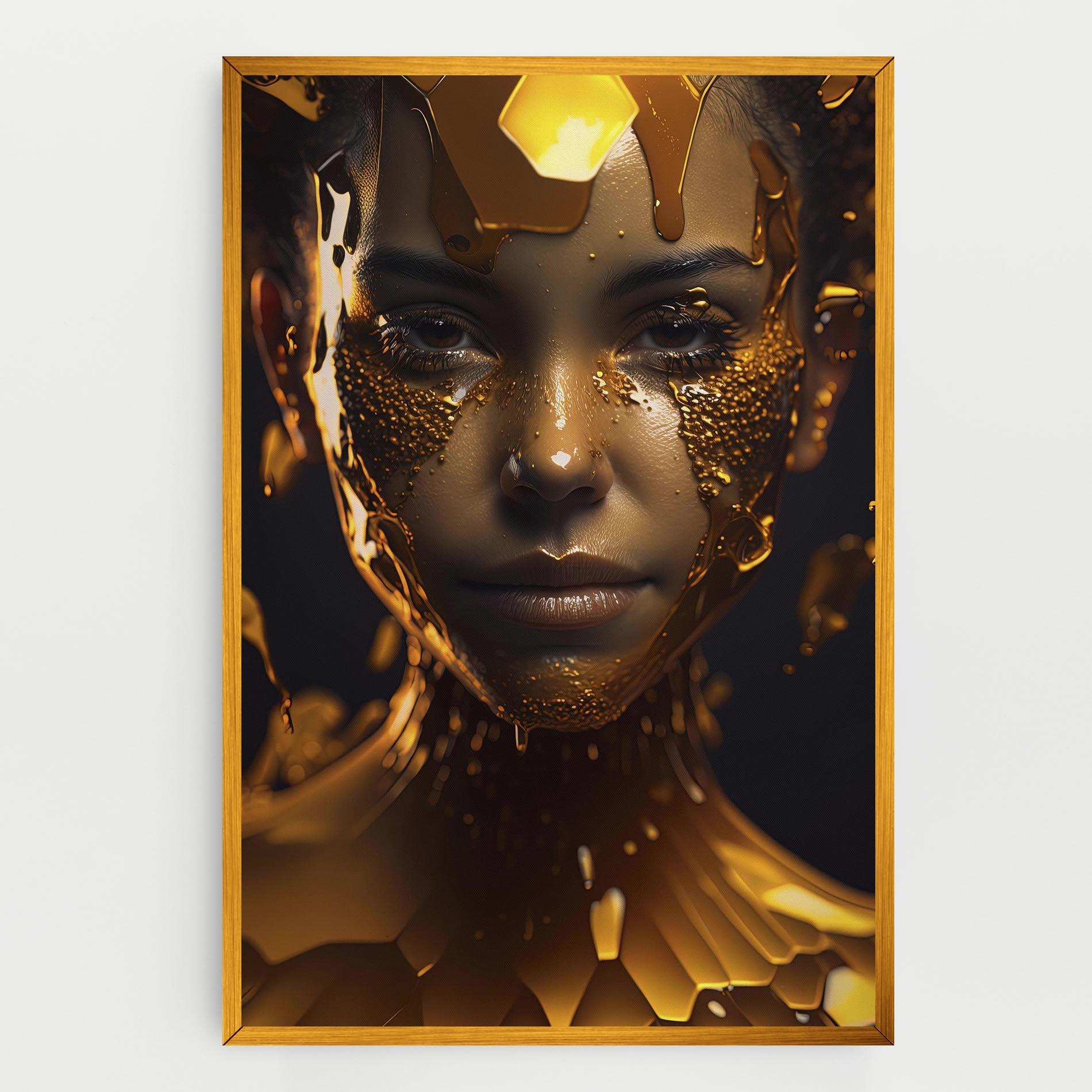 Vászonkép Gold Honeycomb Girl mockup 0
