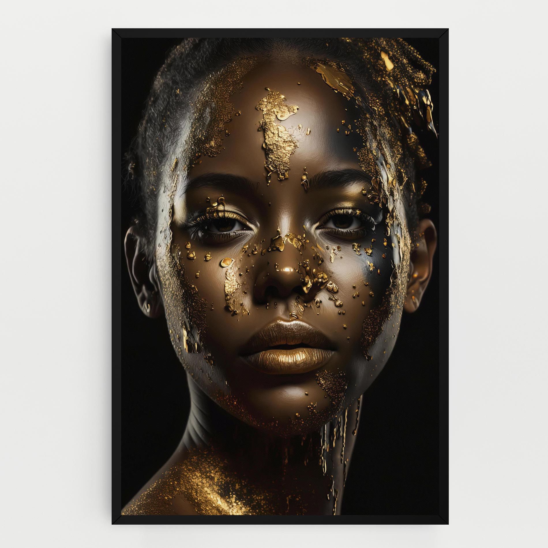 Attractive Gold Woman mockup 0