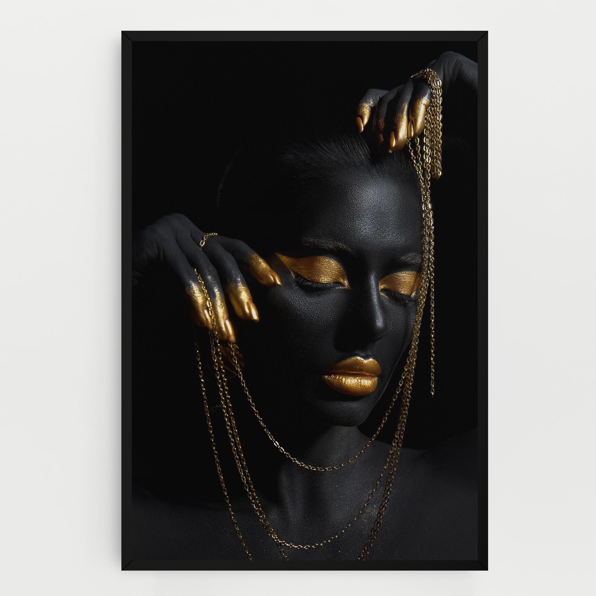 Vászonkép Gold Black Skin mockup 0