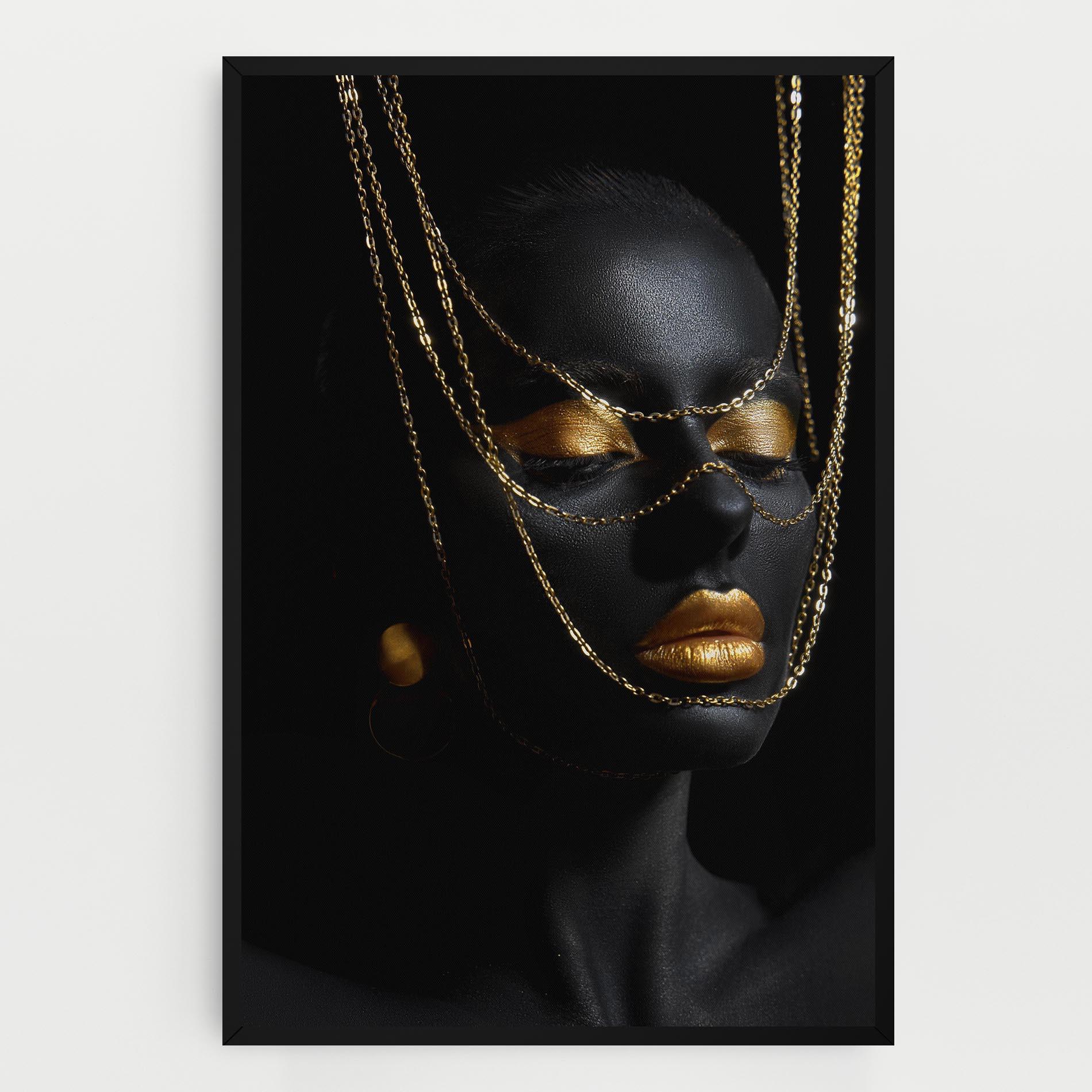 Vászonkép Gold Chain Girl mockup 0