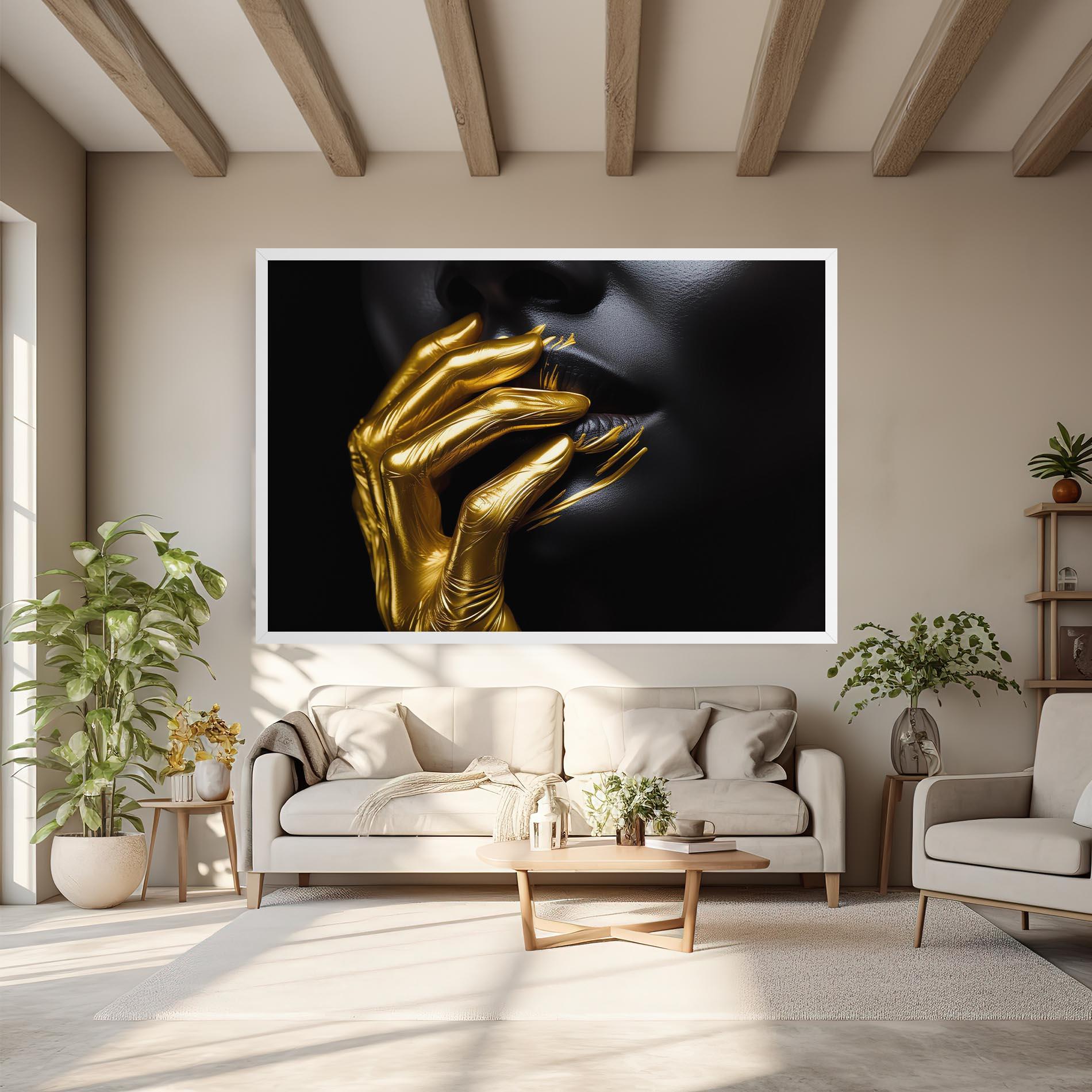 Vászonkép Gold Small Hand mockup 6