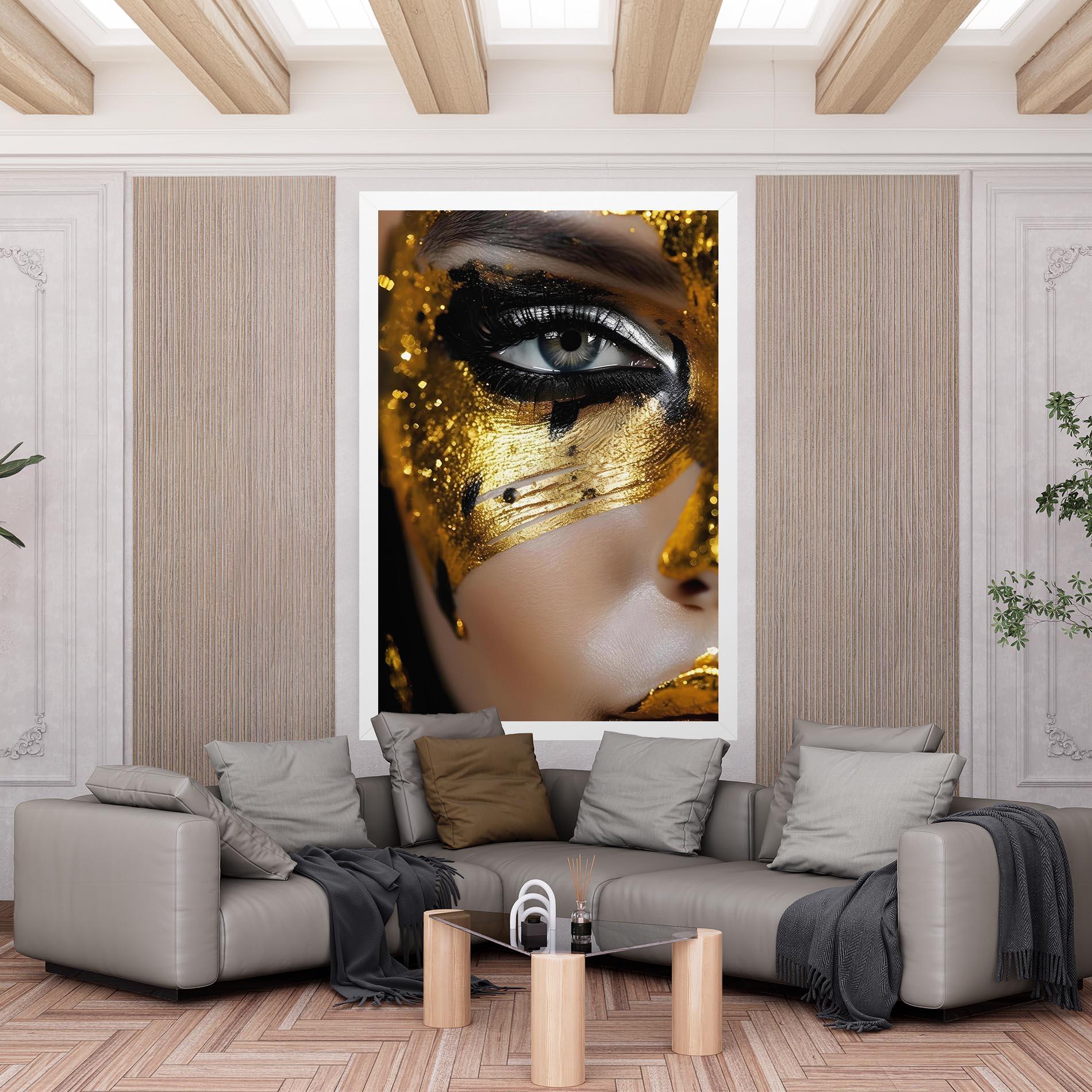 Vászonkép Black Gold Eyeliner mockup 6