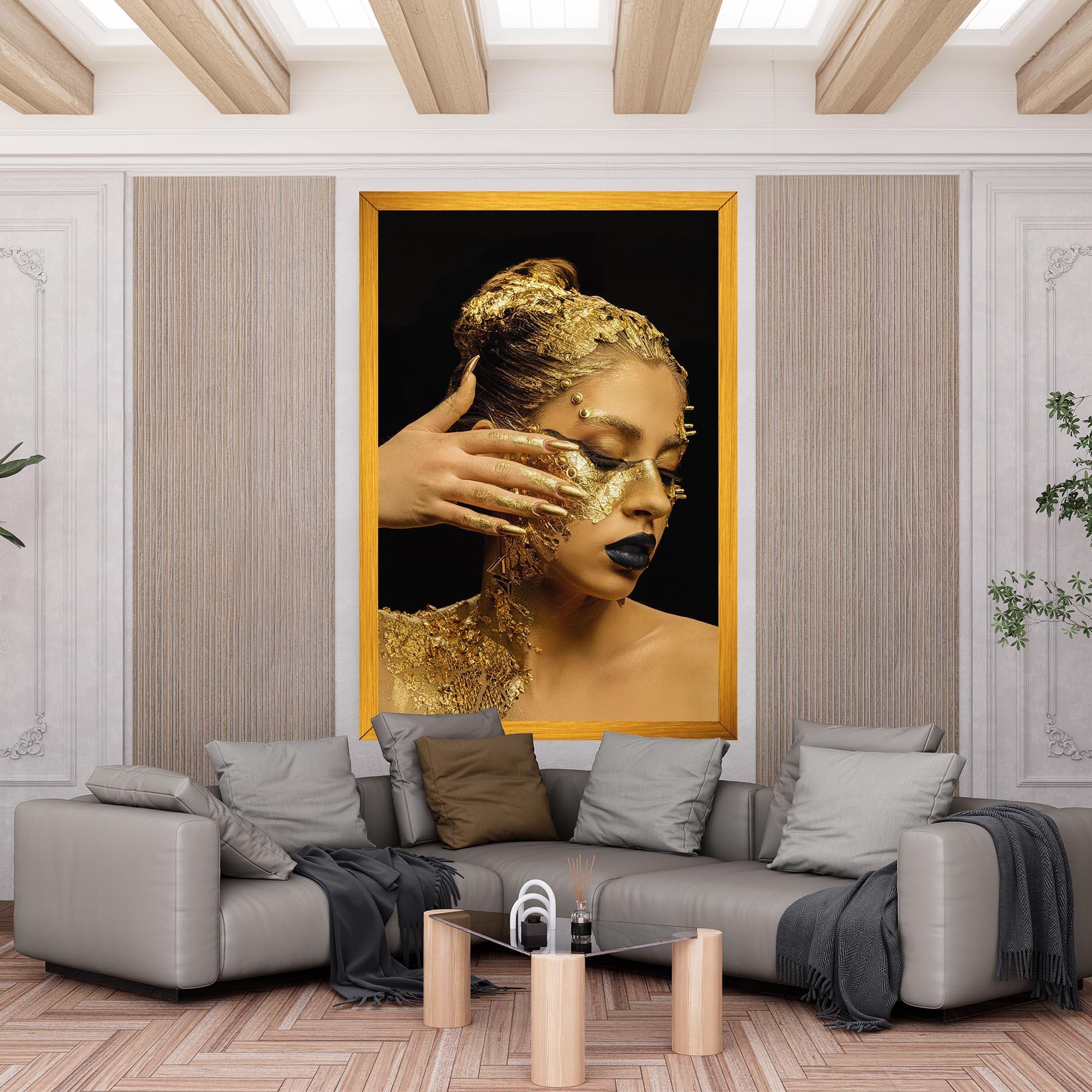 Vászonkép Festive Golden Makeup mockup 6