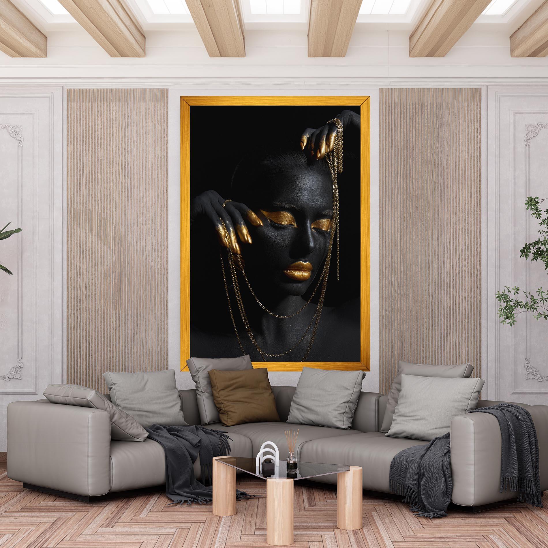 Vászonkép Gold Black Skin mockup 6
