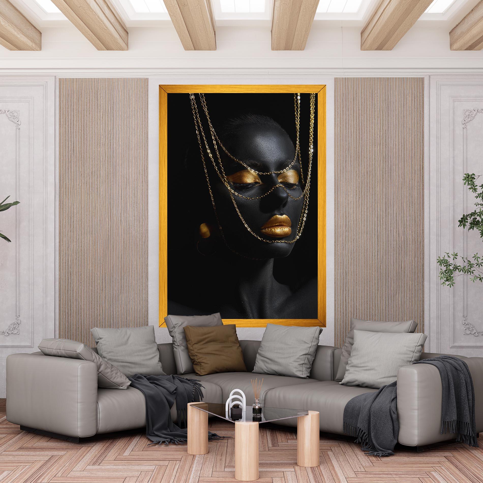 Vászonkép Gold Chain Girl mockup 6