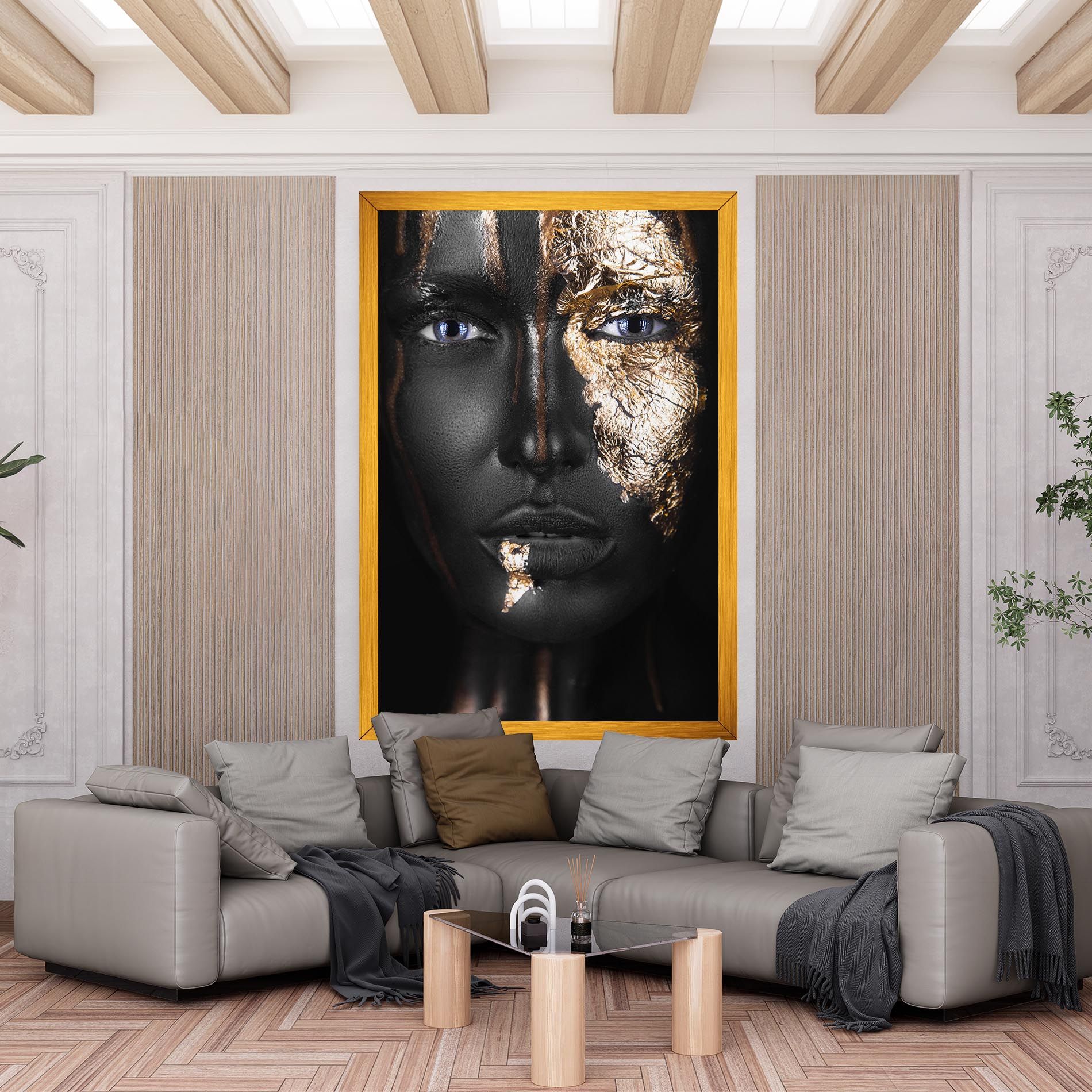 Golden Face mockup 6