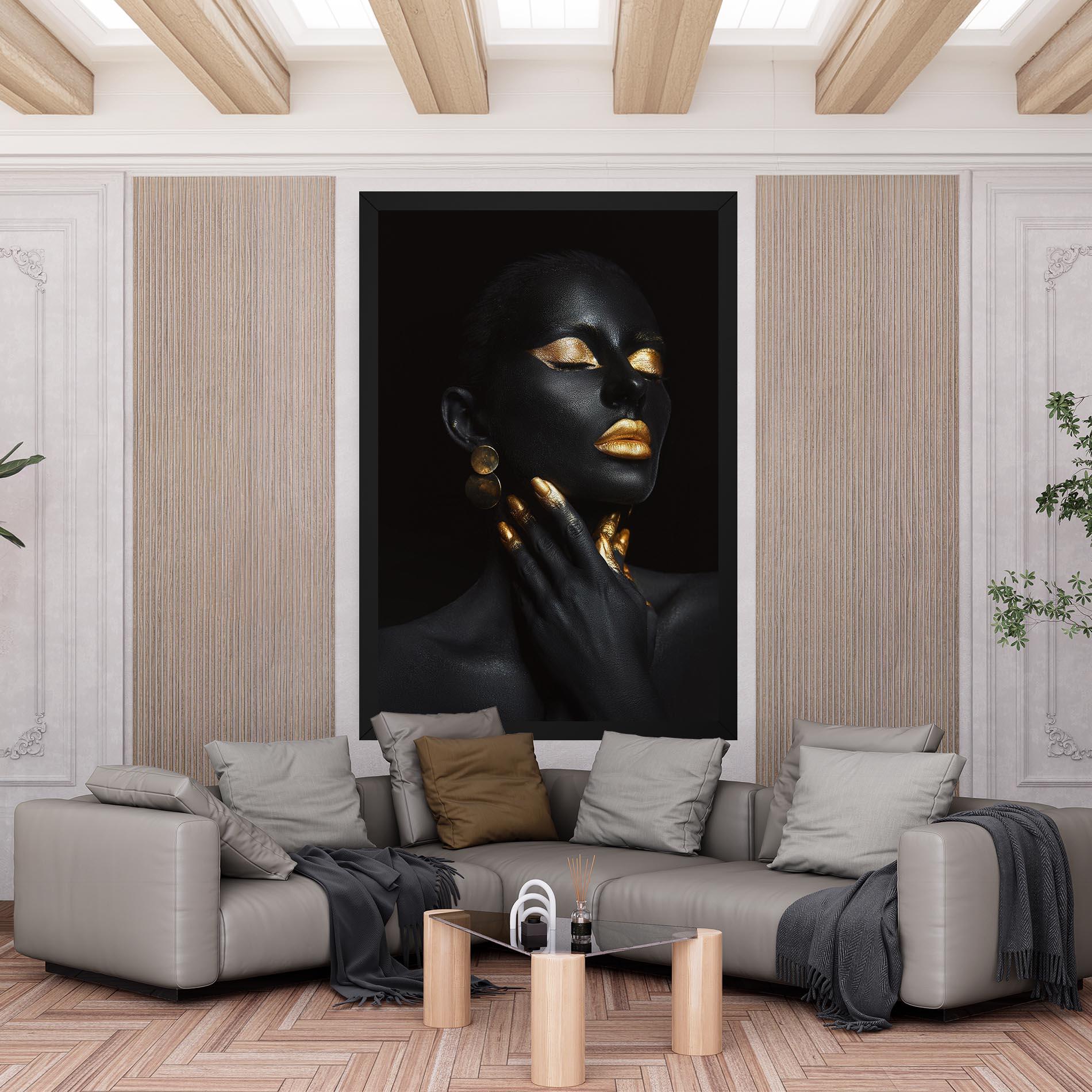 Vászonkép Eyelids Gold Makeup mockup 6