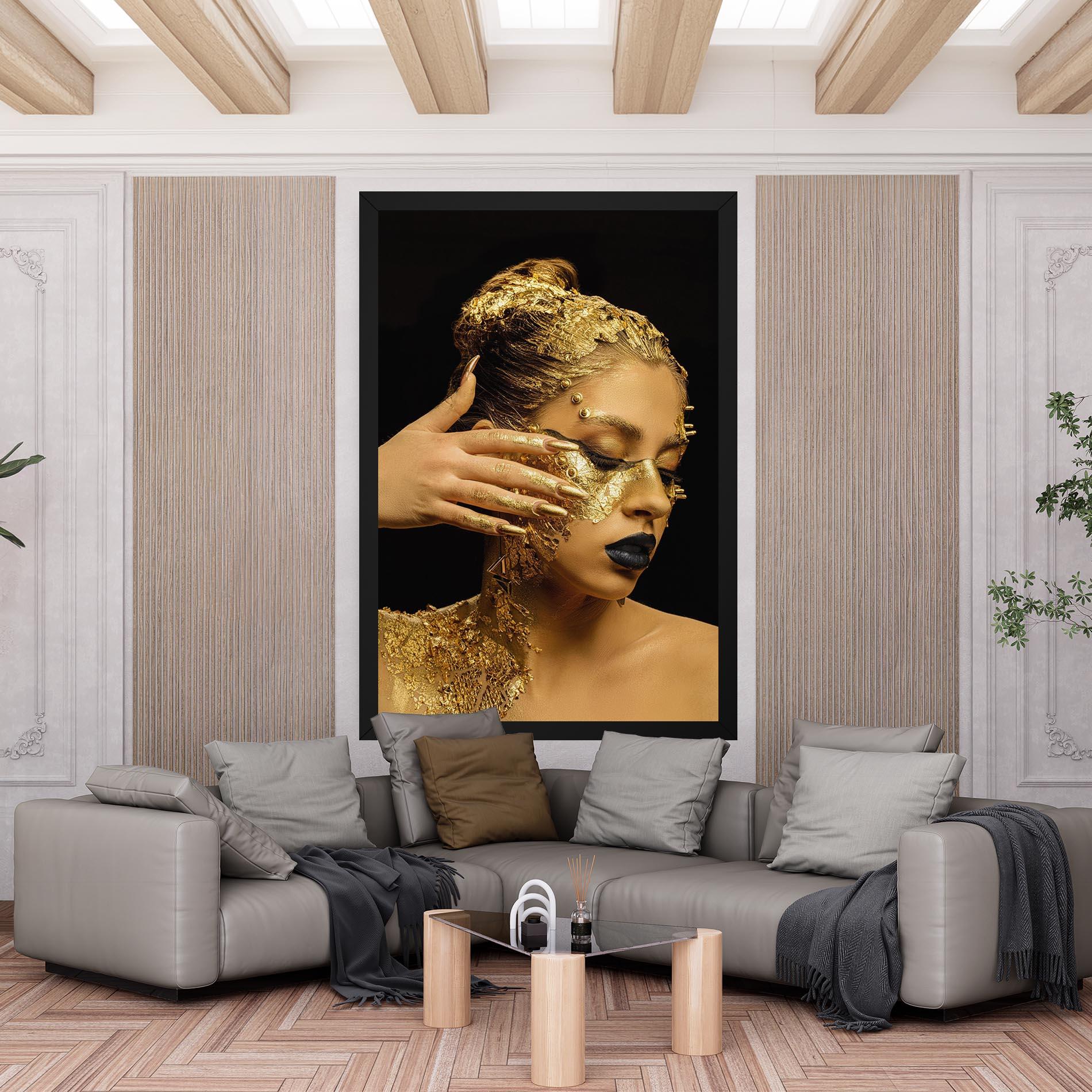 Vászonkép Festive Golden Makeup mockup 6