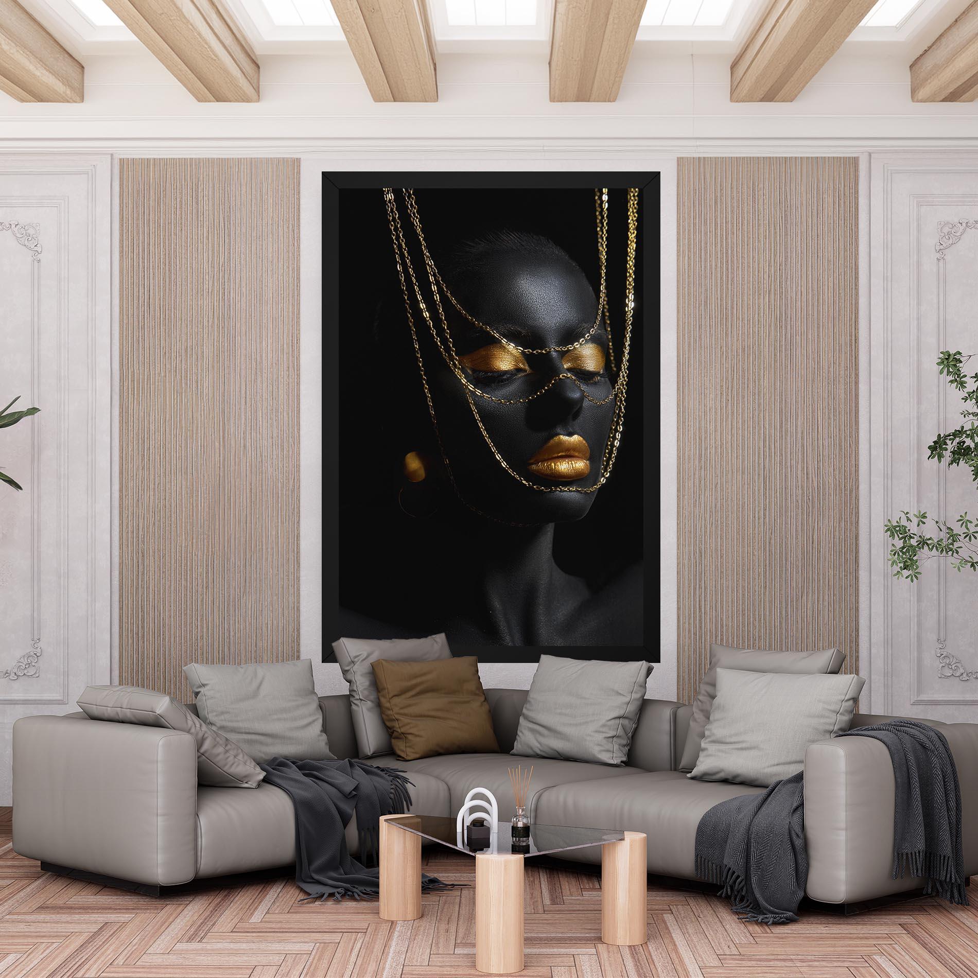 Vászonkép Gold Chain Girl mockup 6