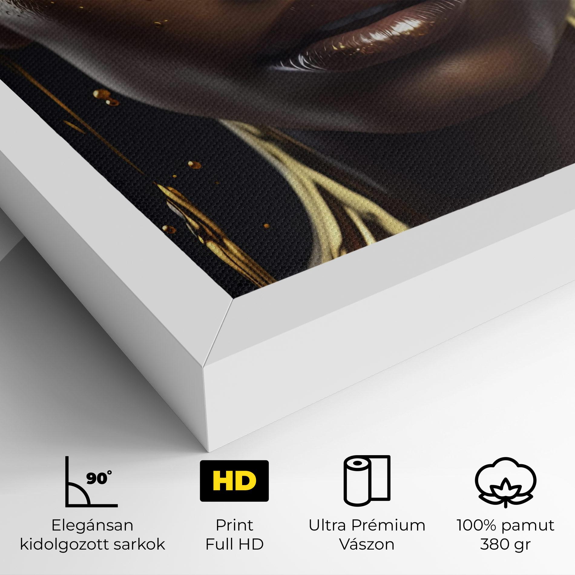 Vászonkép Gold Portrait Falling mockup 4